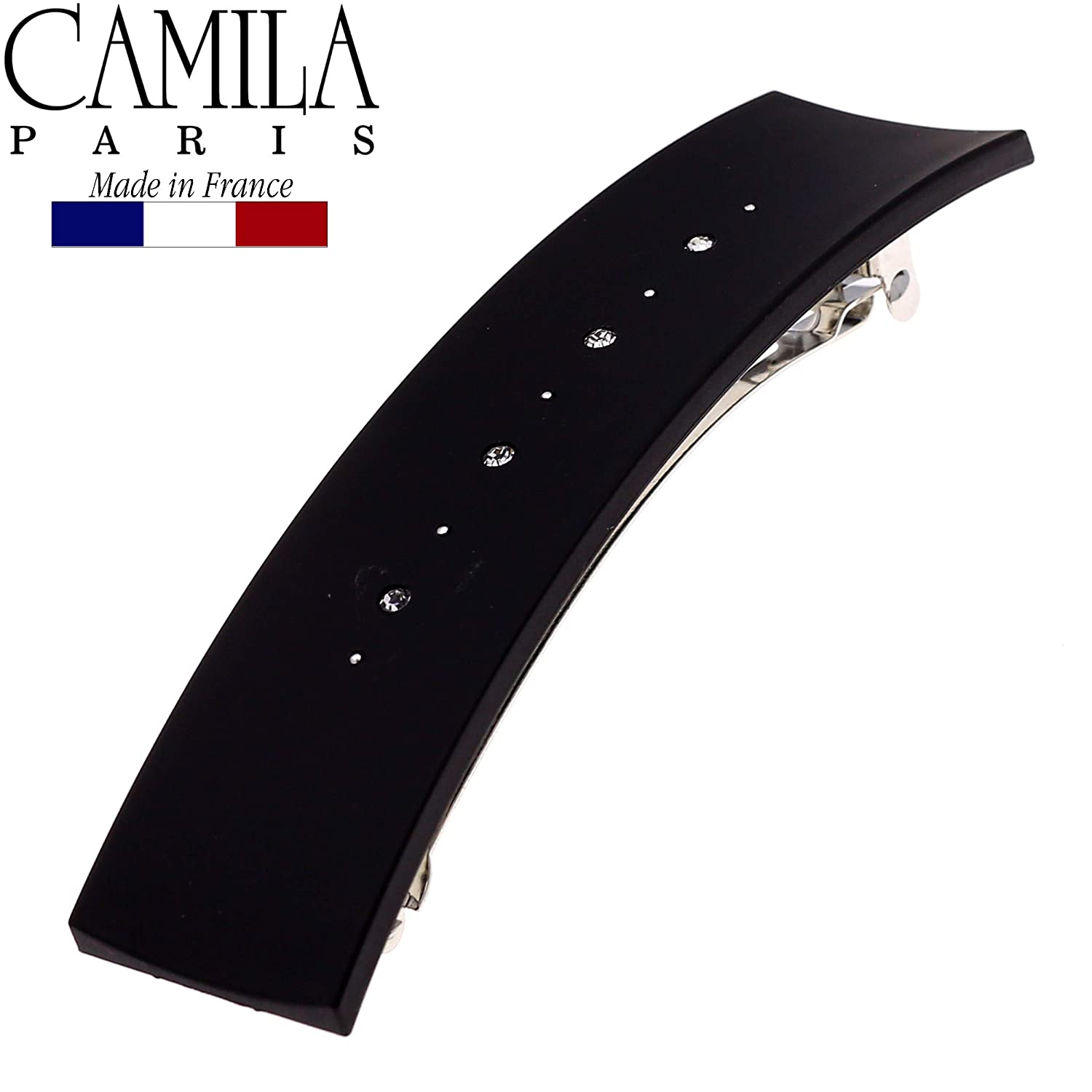Camila Paris Hair Barrettes Dipped Rectangle No-Slip with Swarovski Crystals