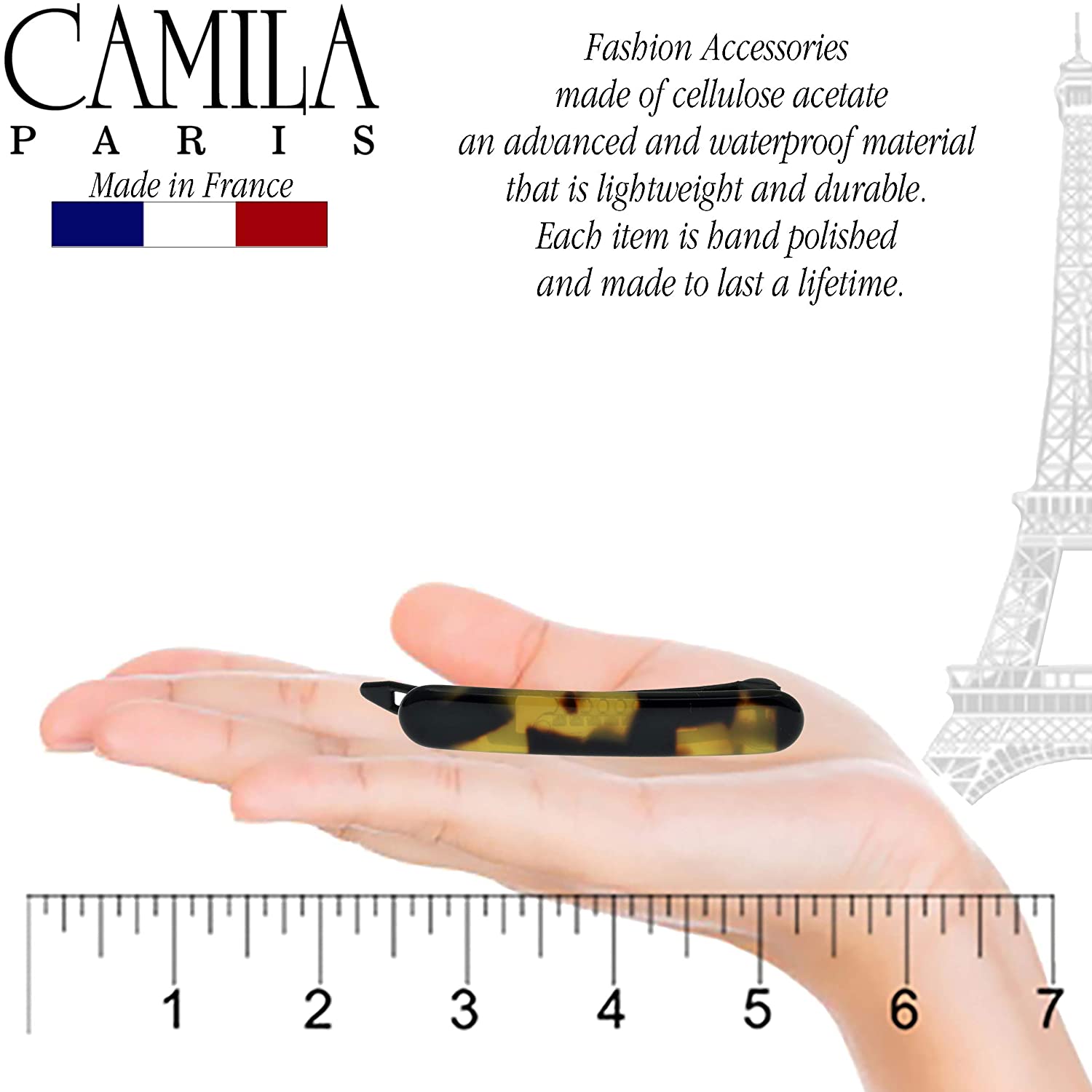 Camila Paris Hair Barrettes Handmade Classic Metal-Free
