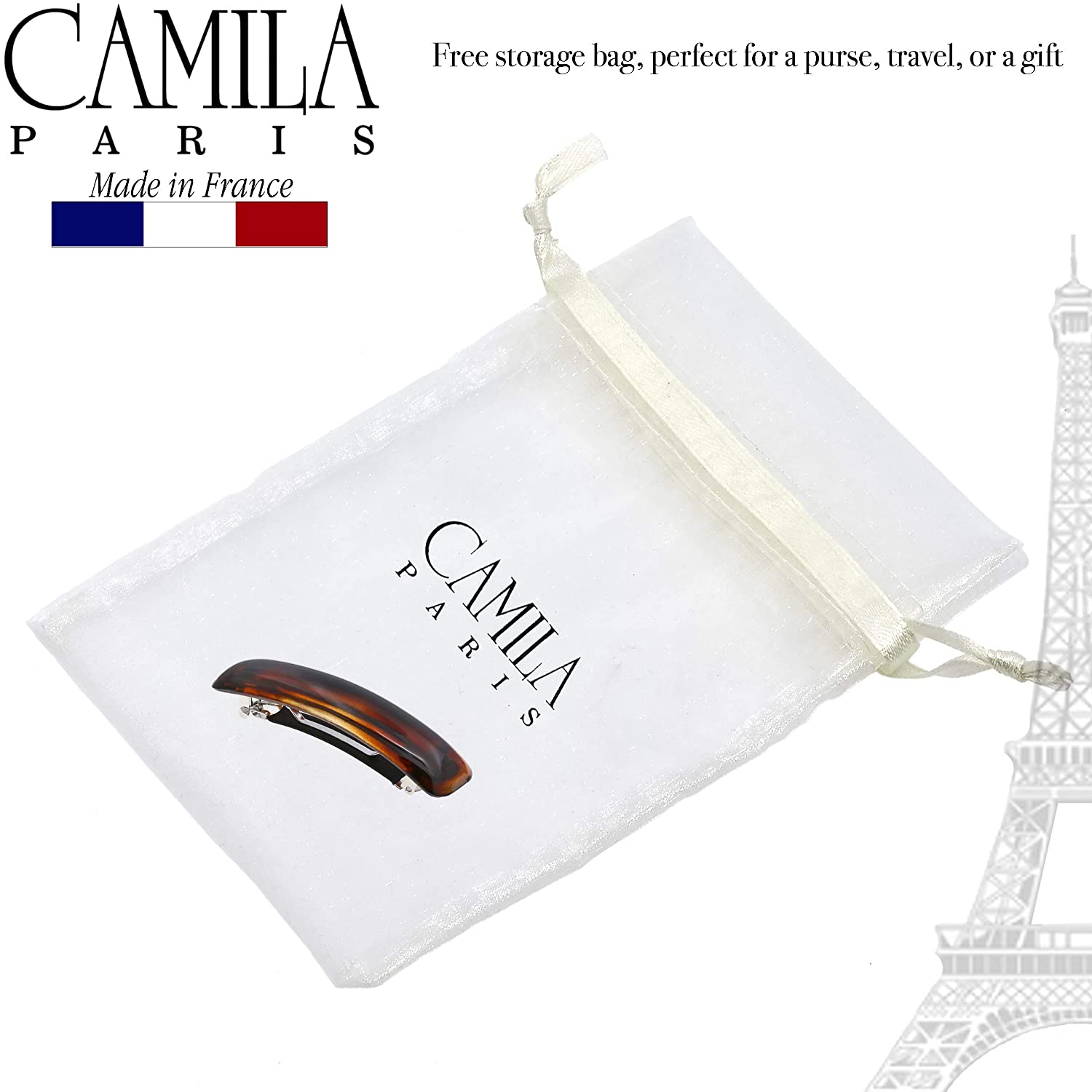 Camila Paris Hair Barrettes Contoured No-Slip