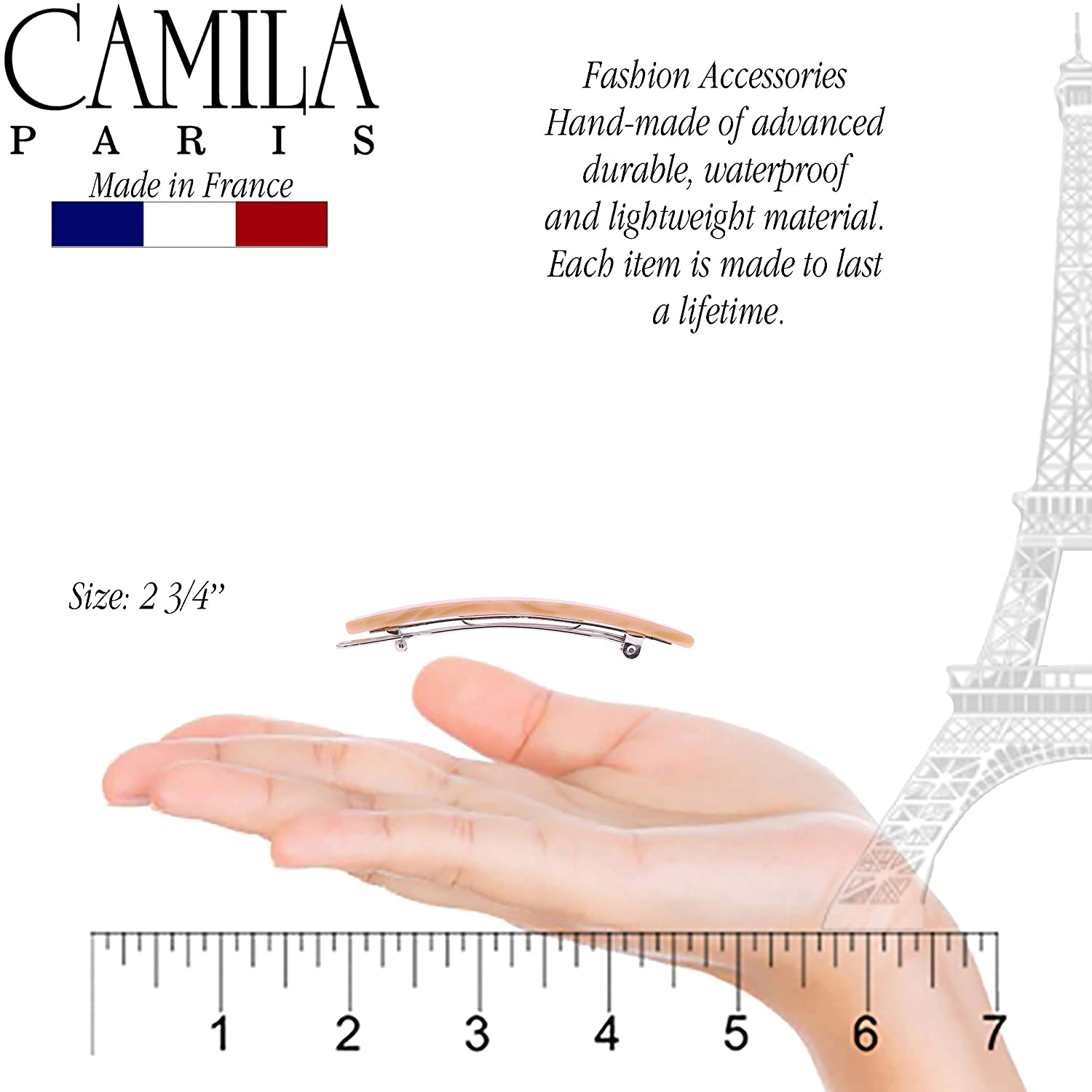 Camila Paris Hair Barrettes Classic Skinny Rectangle