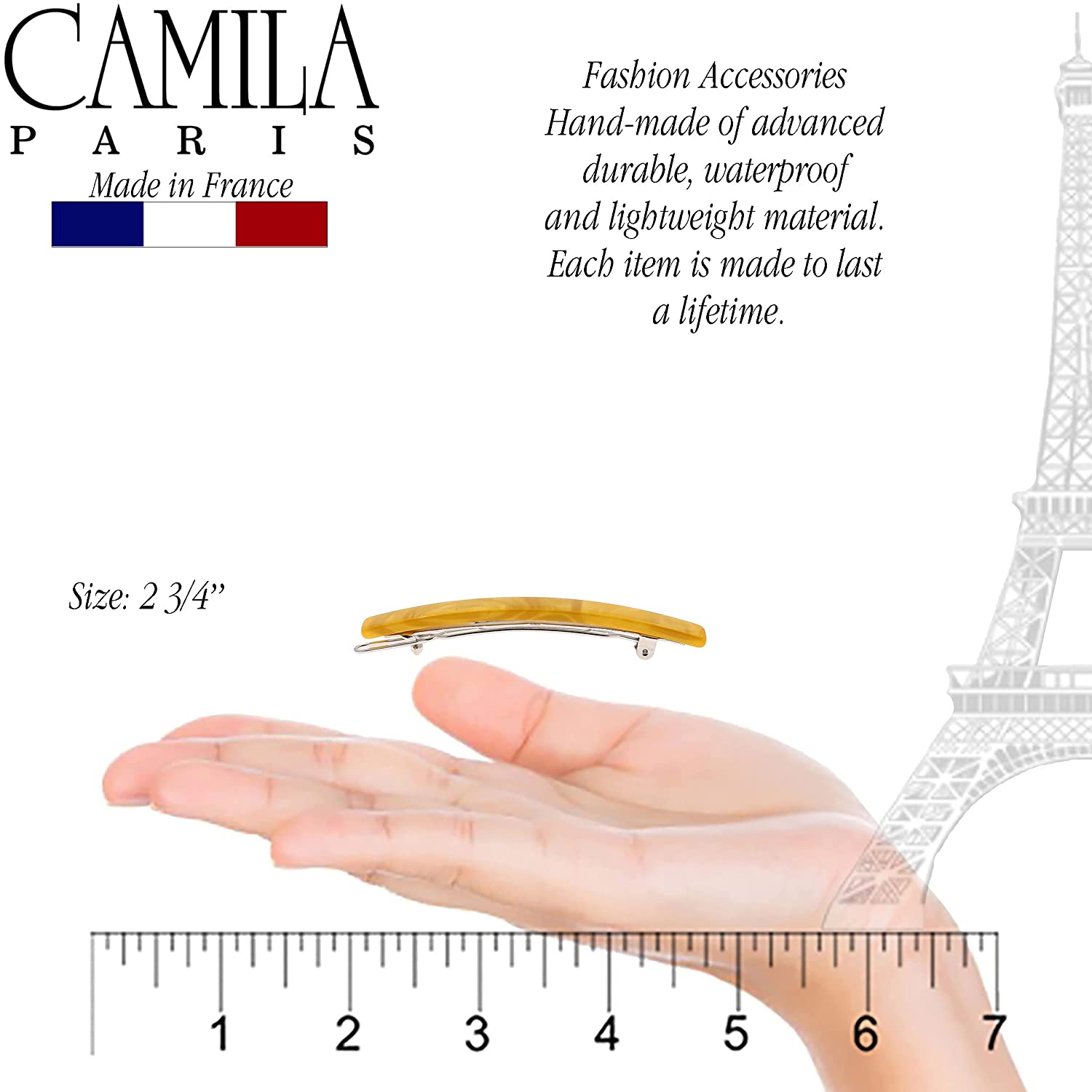 Camila Paris Hair Barrettes Classic Skinny Rectangle
