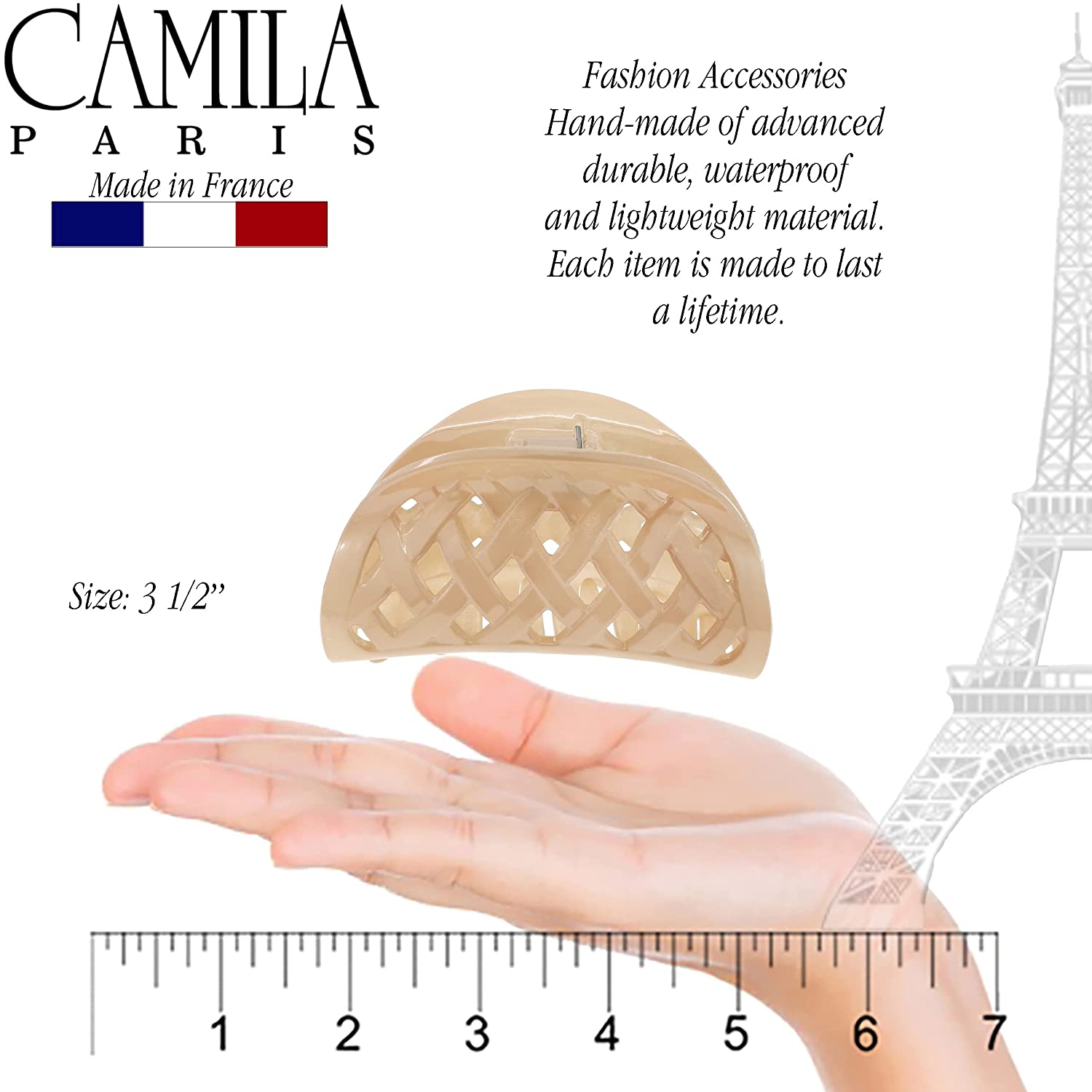 Camila Paris Hair Clips Woven Spring Covered