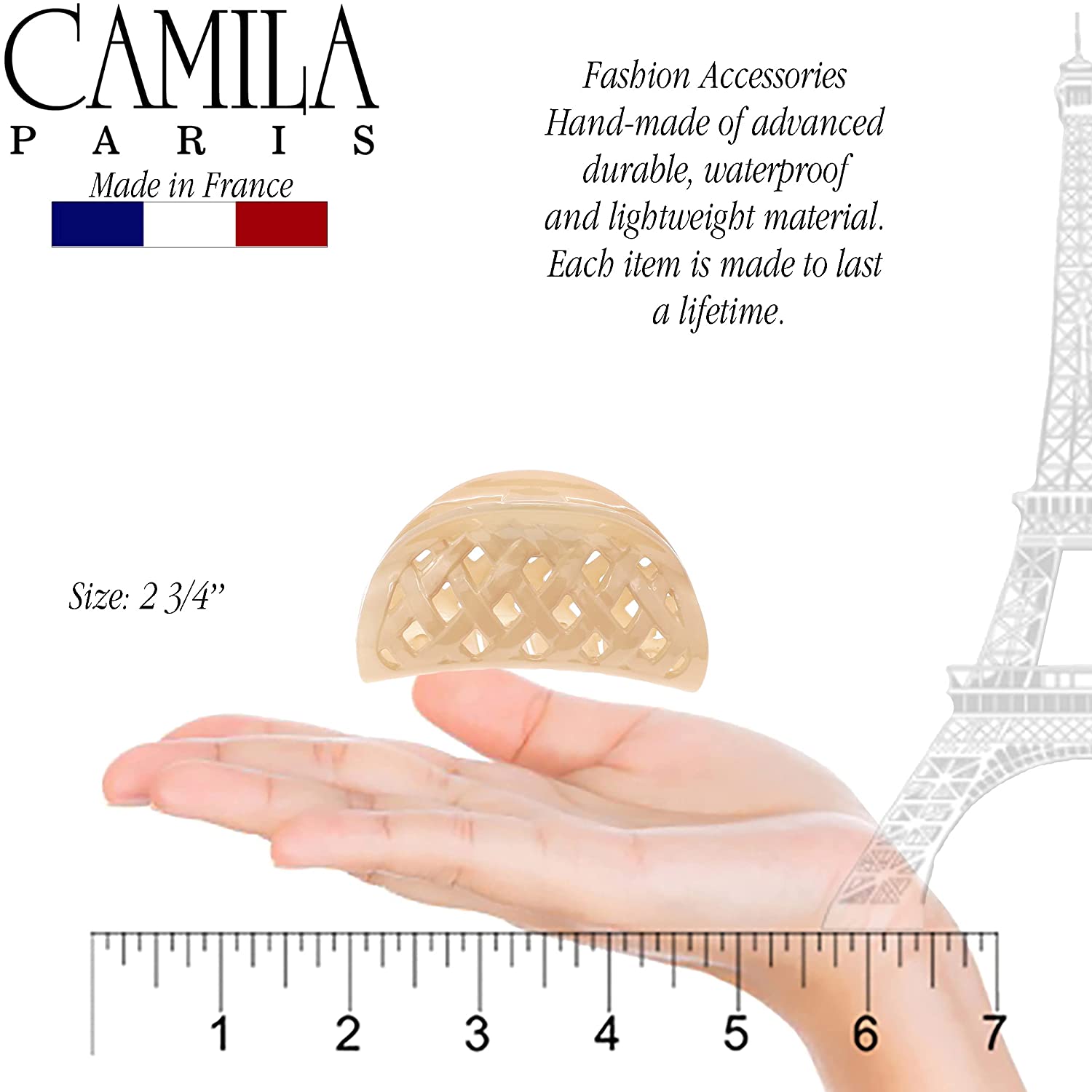 Camila Paris Hair Clips Woven Spring Covered