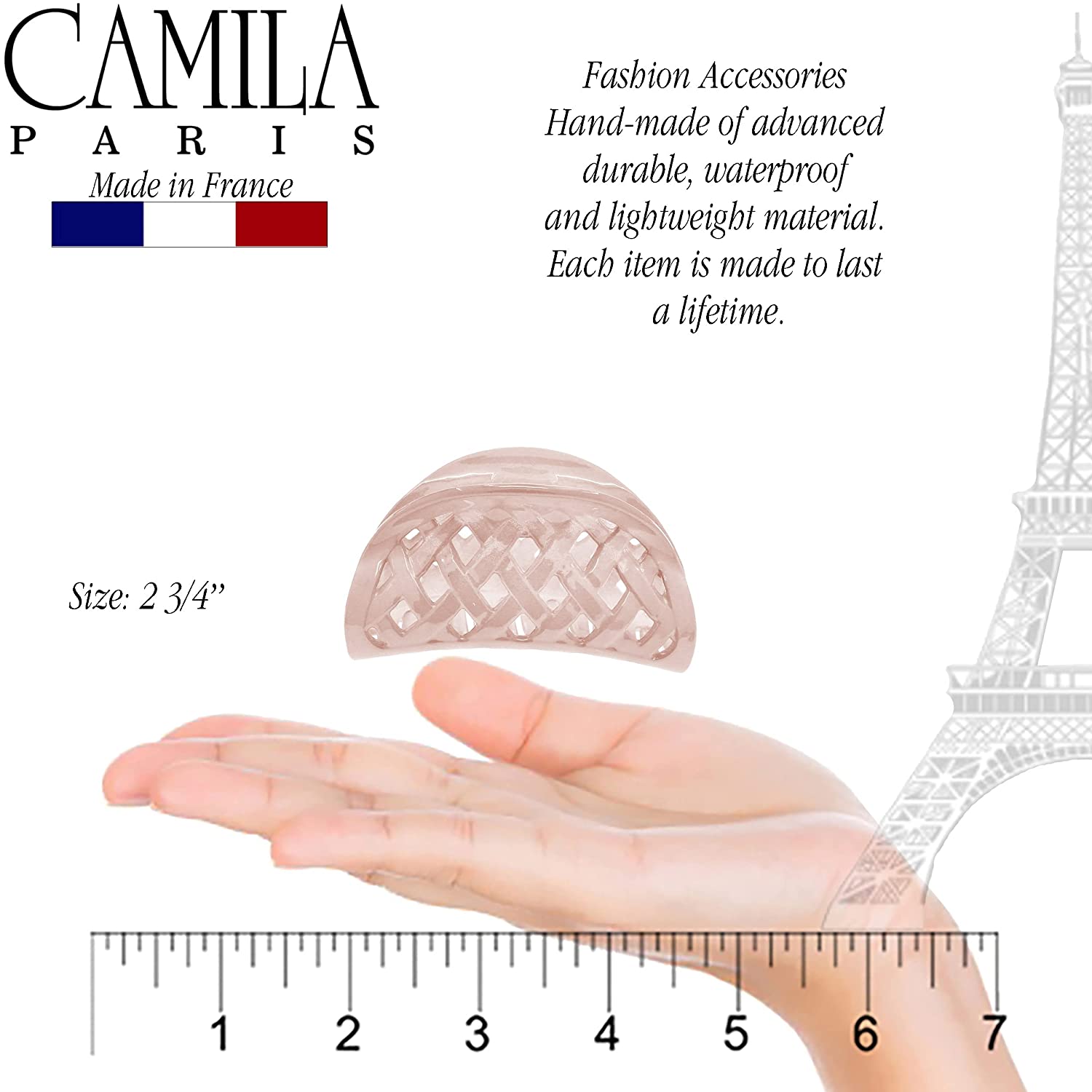 Camila Paris Hair Clips Woven Spring Covered