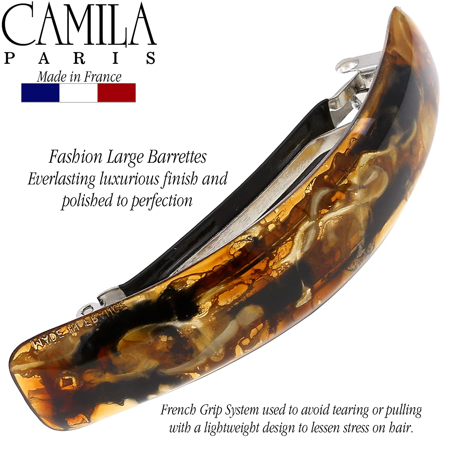 Camila Paris Hair Barrettes Contoured No-Slip