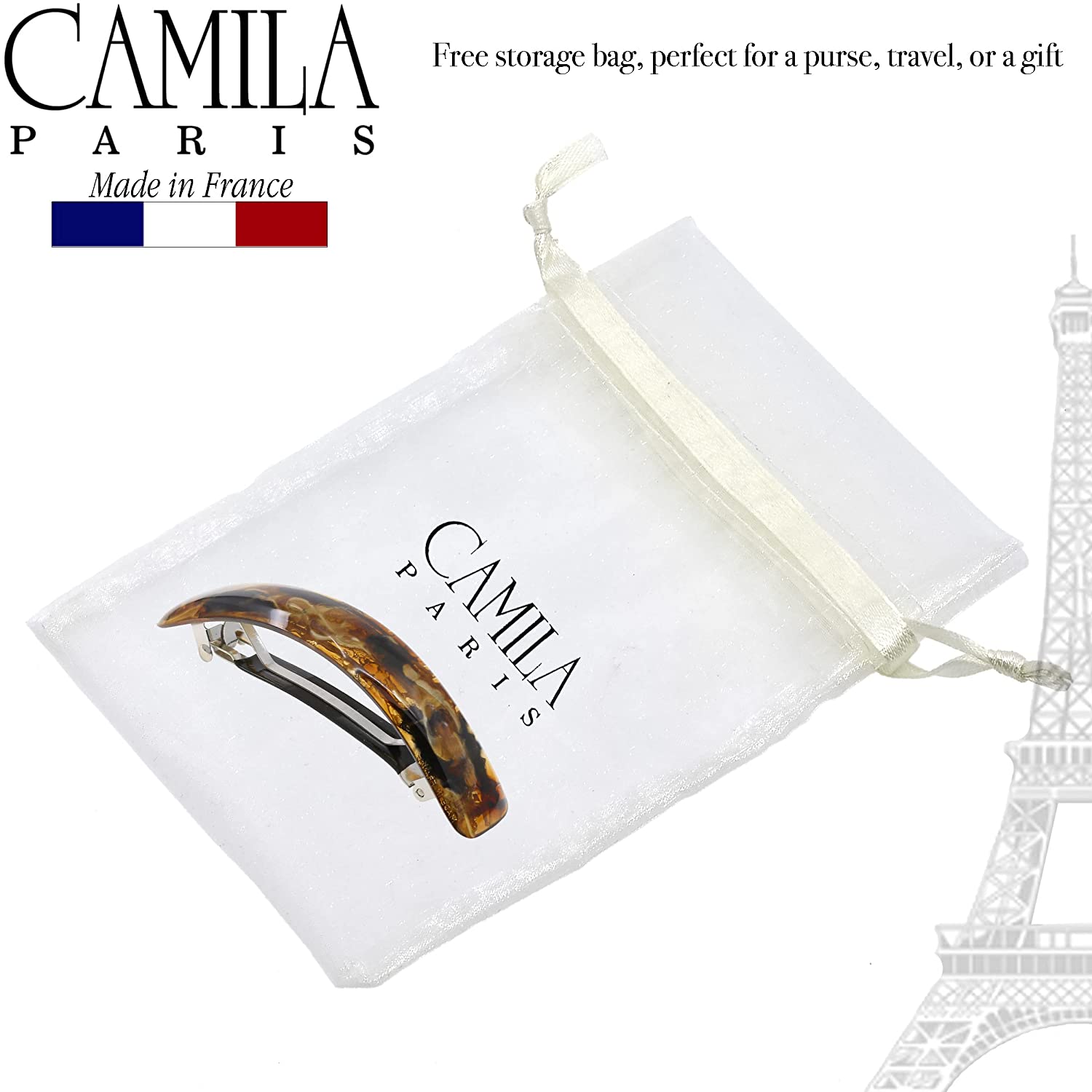 Camila Paris Hair Barrettes Contoured No-Slip