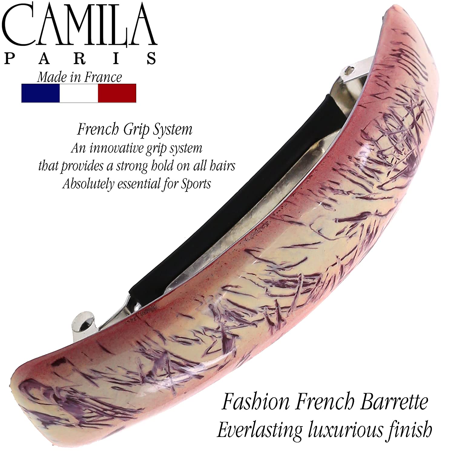 Camila Paris Hair Barrettes Contoured No-Slip