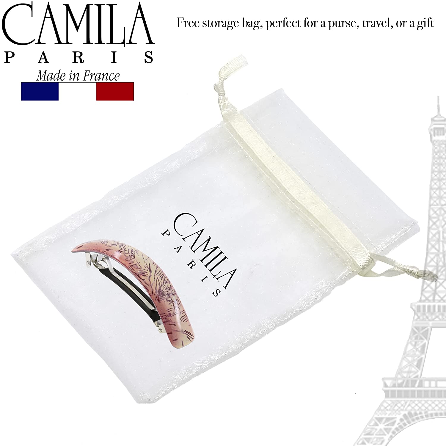 Camila Paris Hair Barrettes Contoured No-Slip