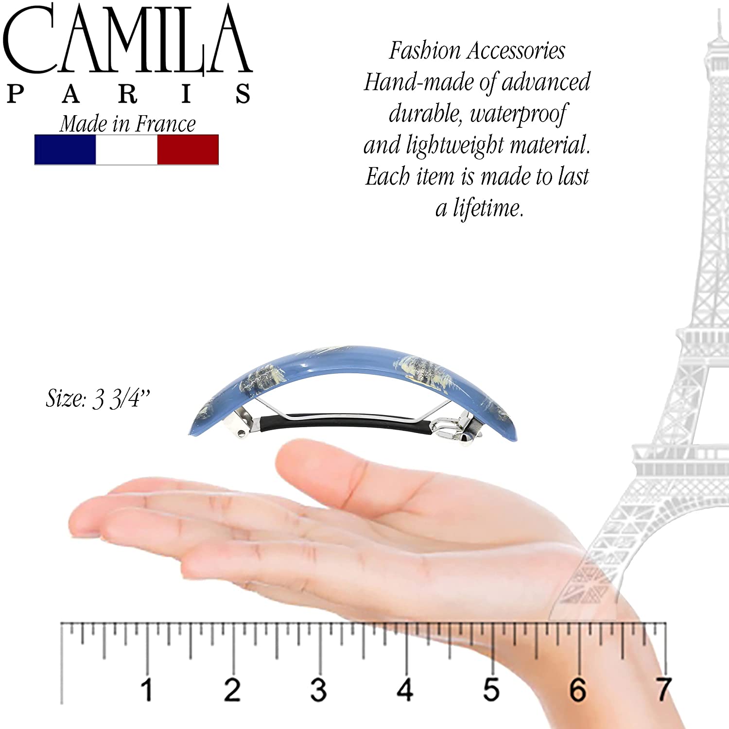 Camila Paris Hair Barrettes Contoured No-Slip