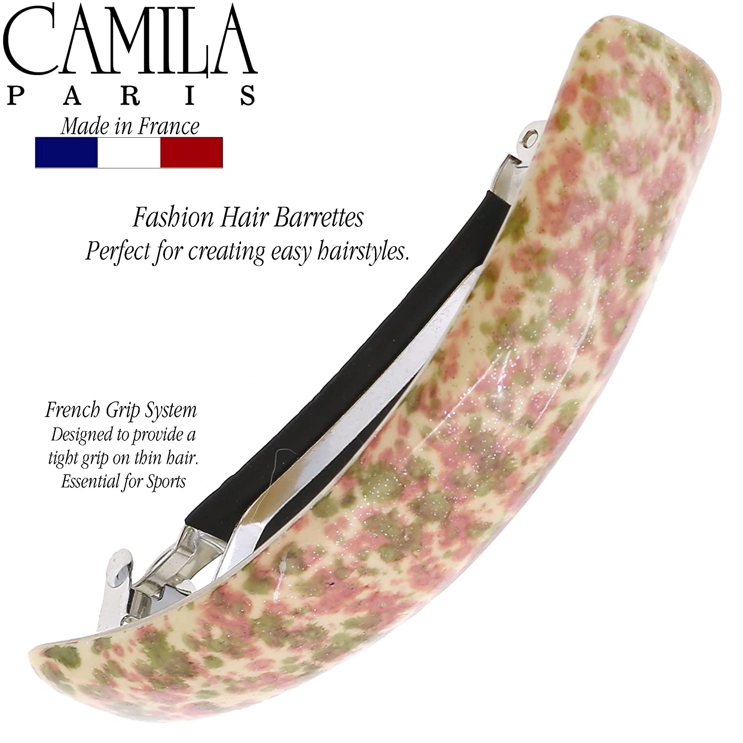 Camila Paris Hair Barrettes Contoured No-Slip