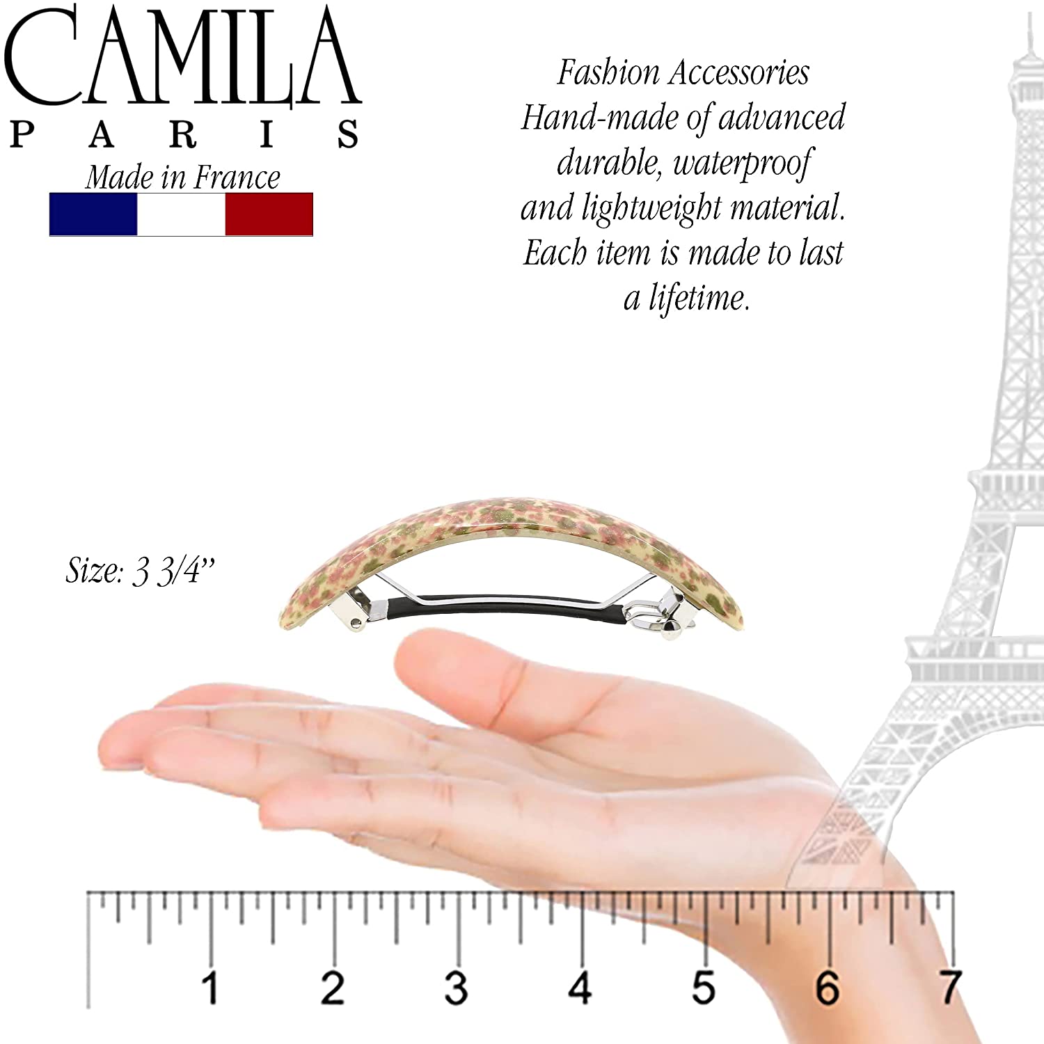 Camila Paris Hair Barrettes Contoured No-Slip