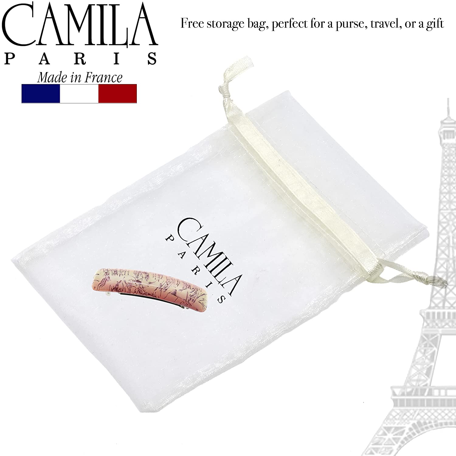 Camila Paris Hair Barrettes Contoured No-Slip
