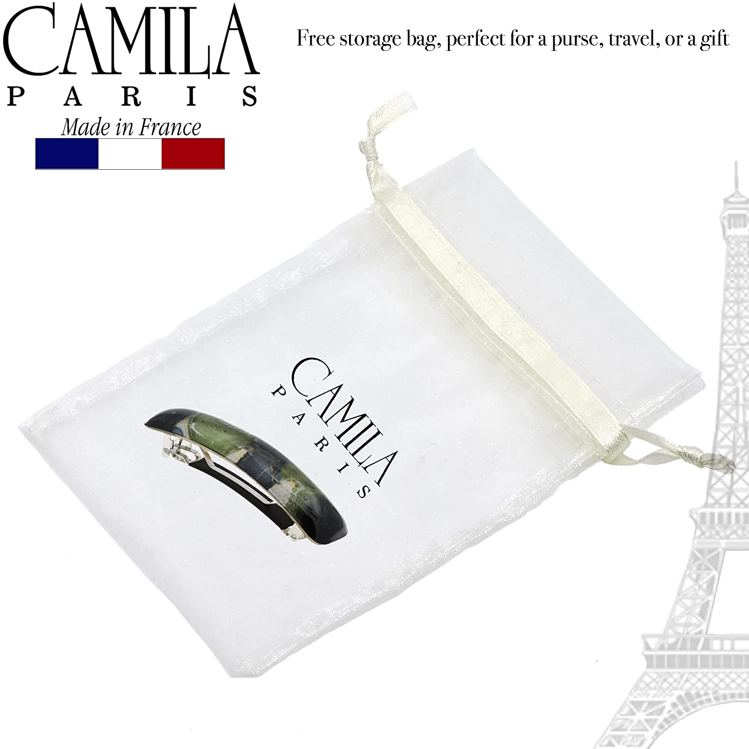 Camila Paris Hair Barrettes Contoured No-Slip