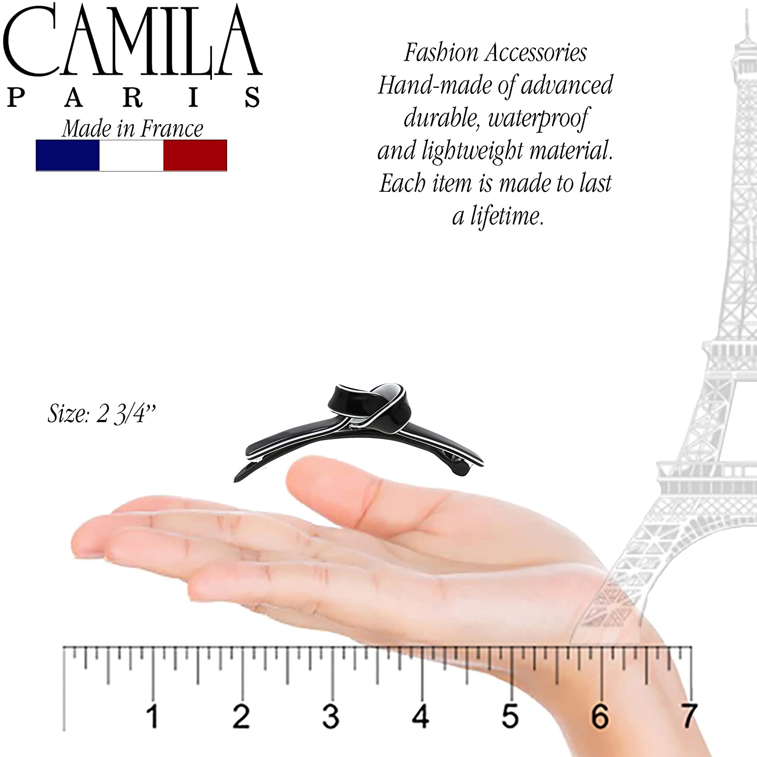 Camila Paris Hair Barrettes Handmade Knot Metal-Free