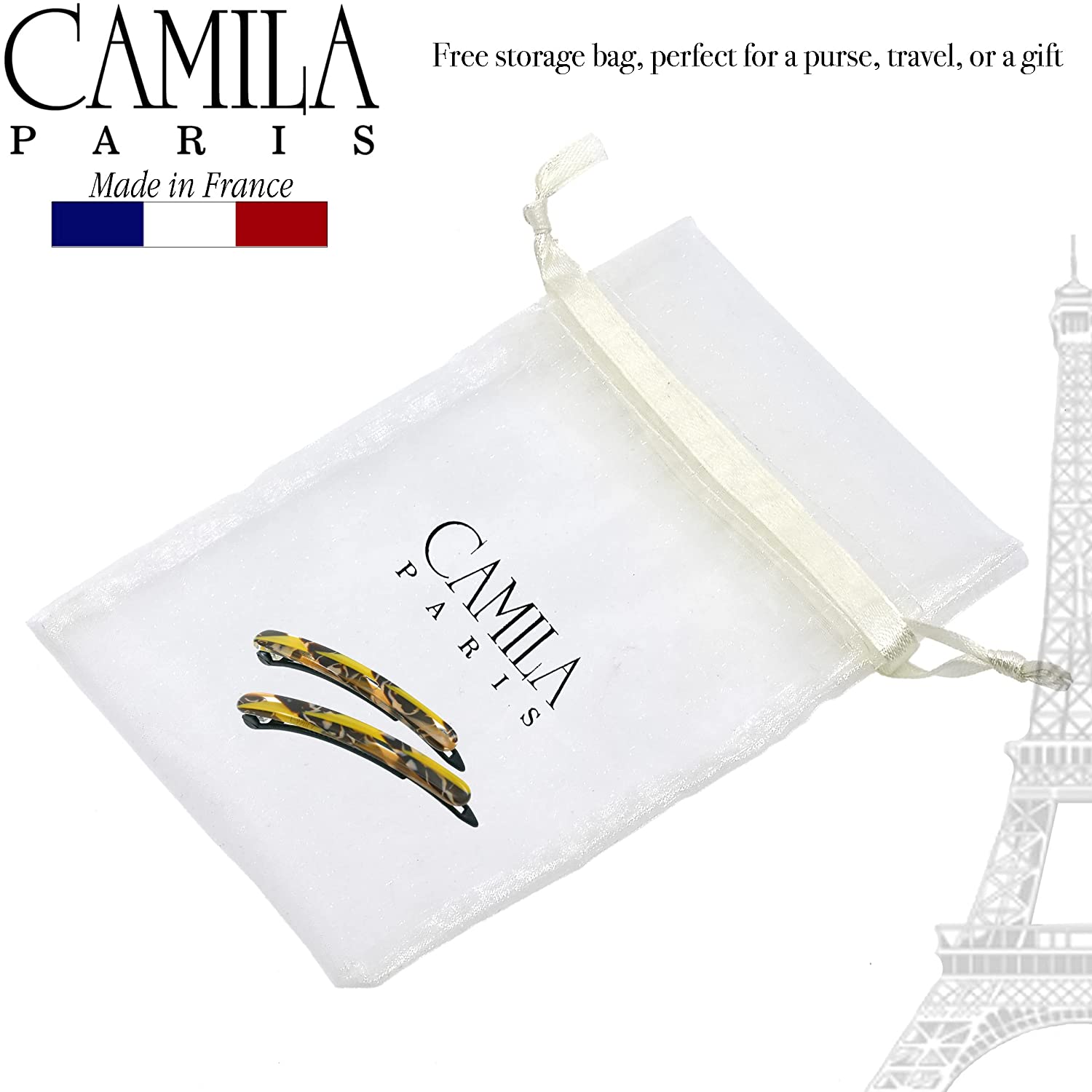 Camila Paris Hair Barrettes Classic Metal-Free Pair