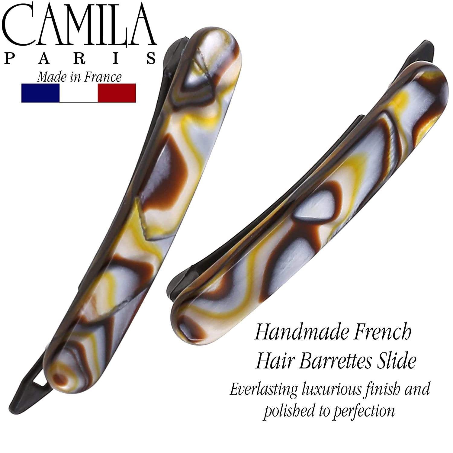 Camila Paris Hair Barrettes Classic Metal-Free Pair