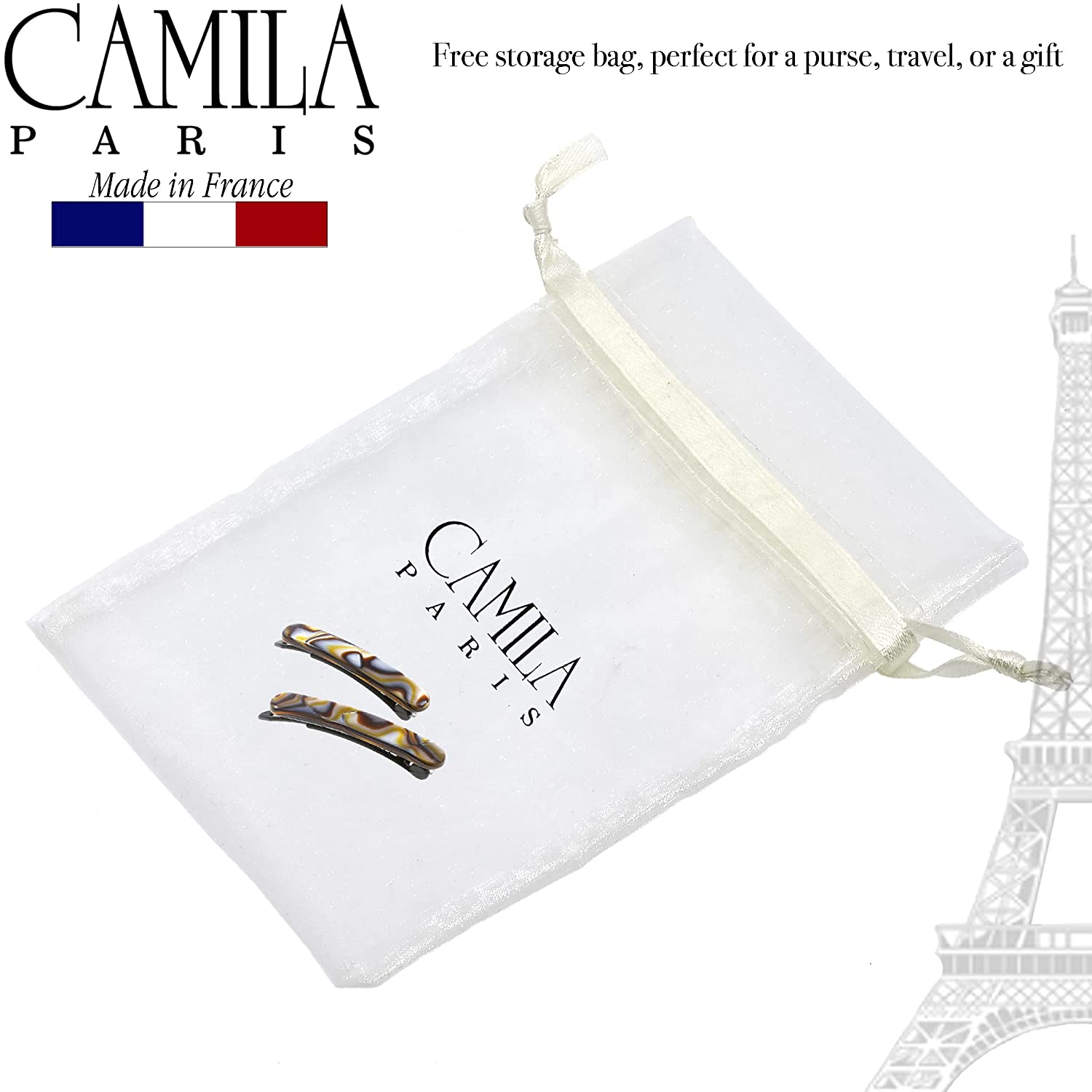 Camila Paris Hair Barrettes Classic Metal-Free Pair