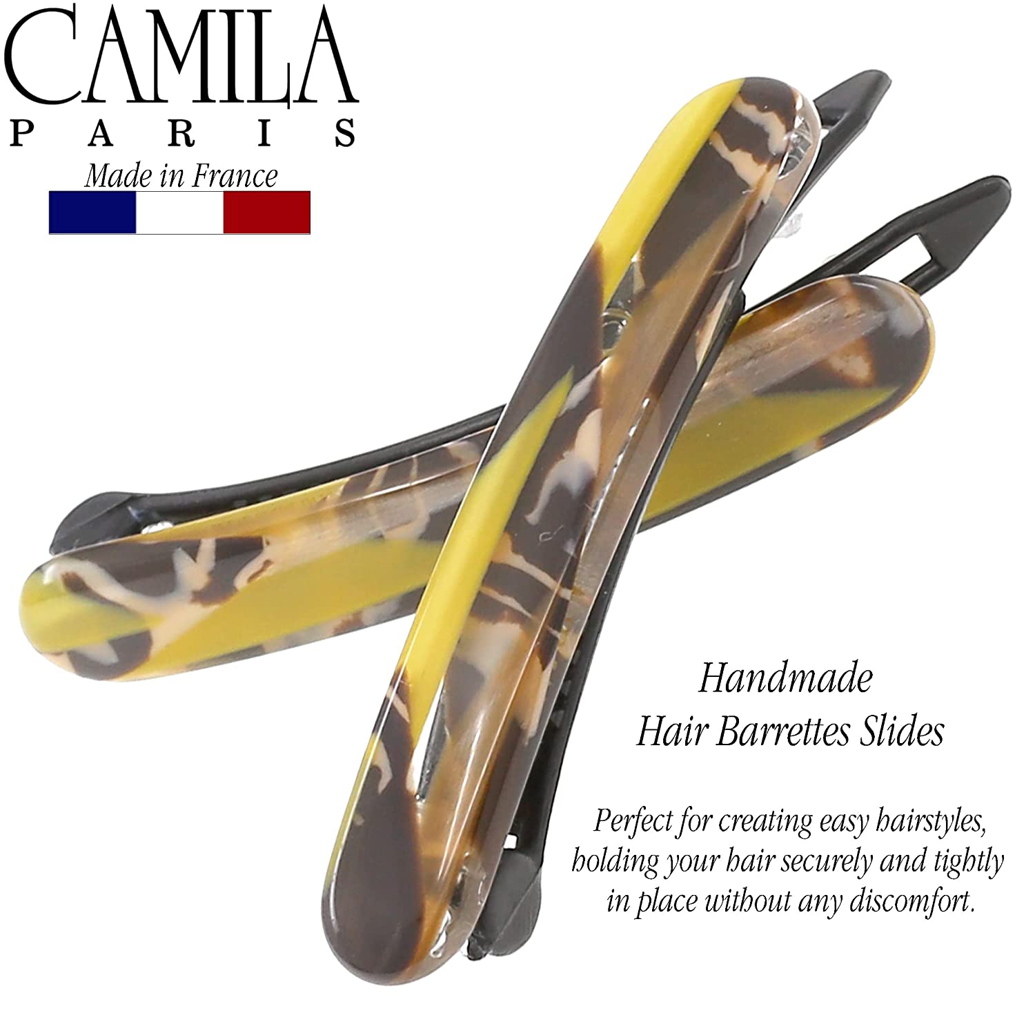 Camila Paris Hair Barrettes Classic Metal-Free Pair