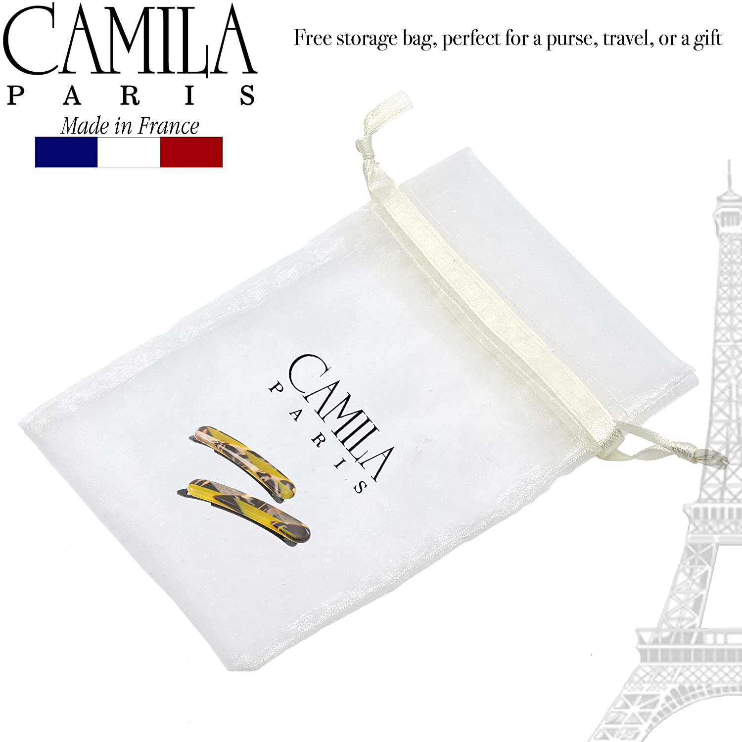 Camila Paris Hair Barrettes Classic Metal-Free Pair