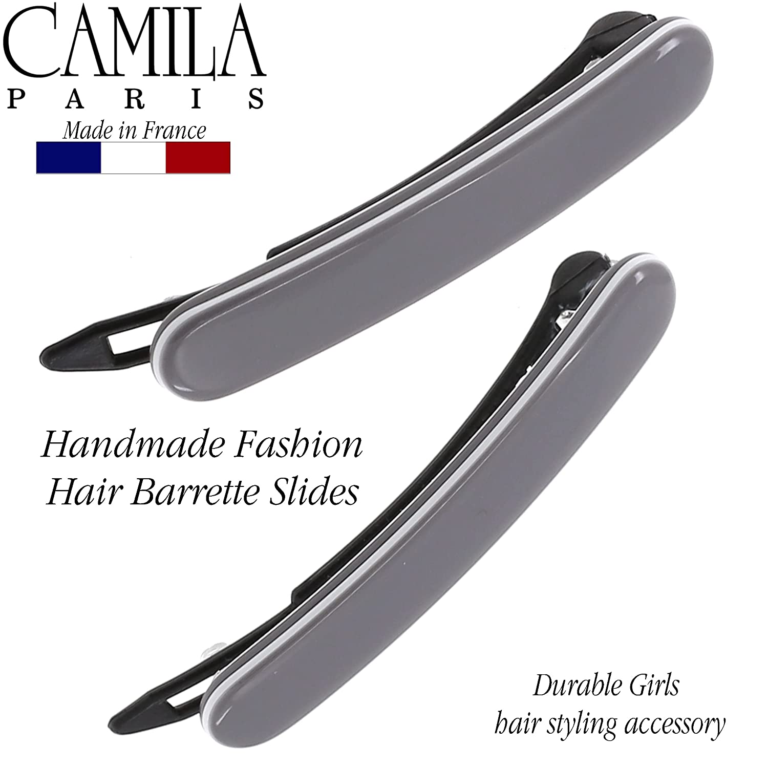 Camila Paris Hair Barrettes Classic Metal-Free Pair