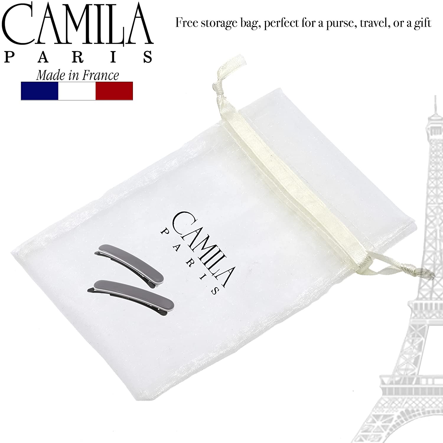 Camila Paris Hair Barrettes Classic Metal-Free Pair