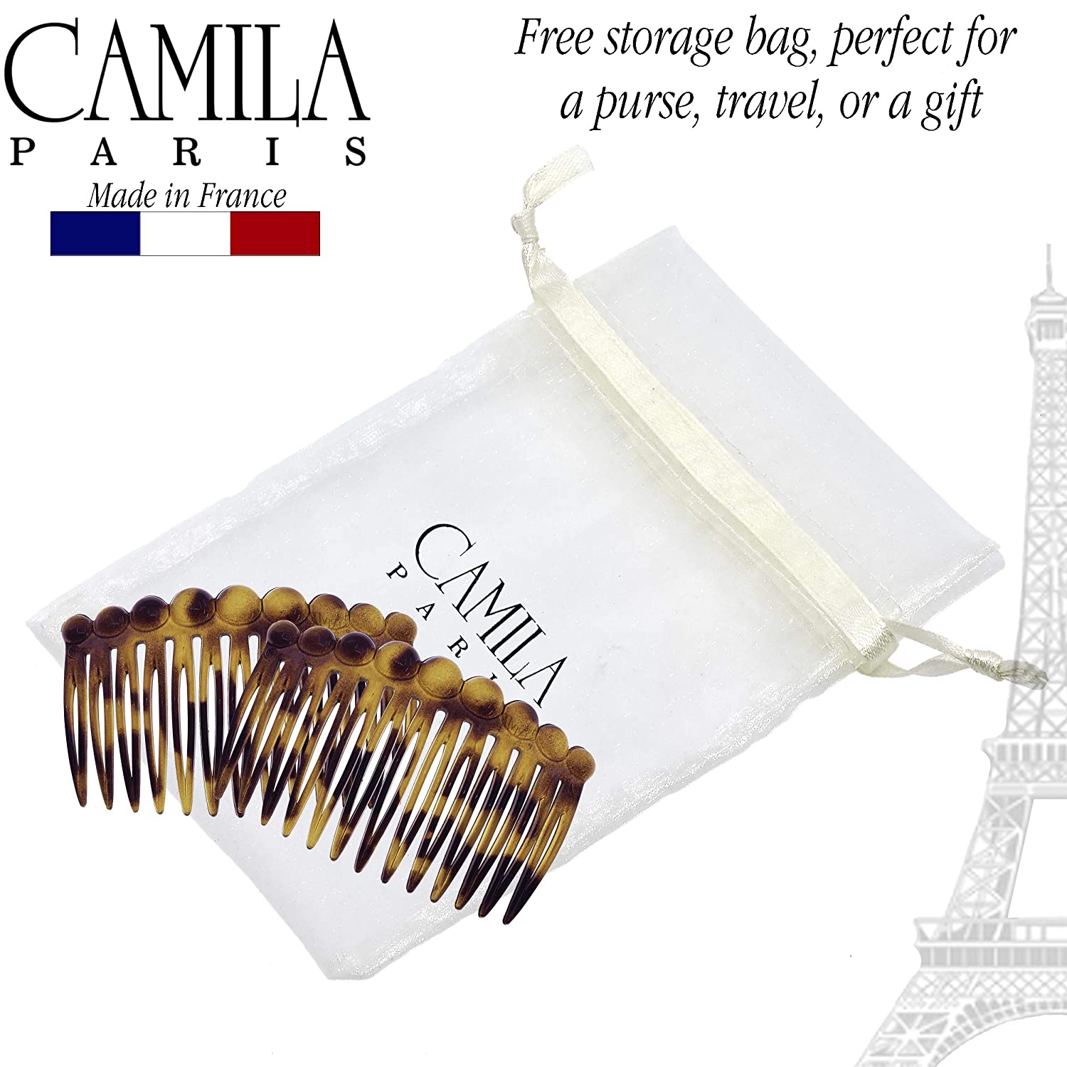 Camila Paris Hair Side Combs Small Bubble Pair