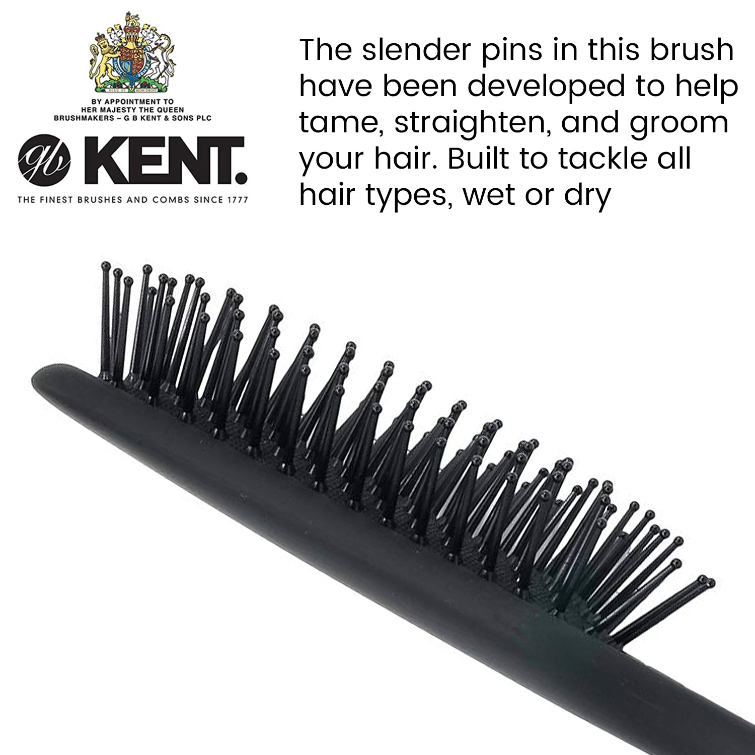 Kent Airhedz Narrow Fine Pin Hair Brush