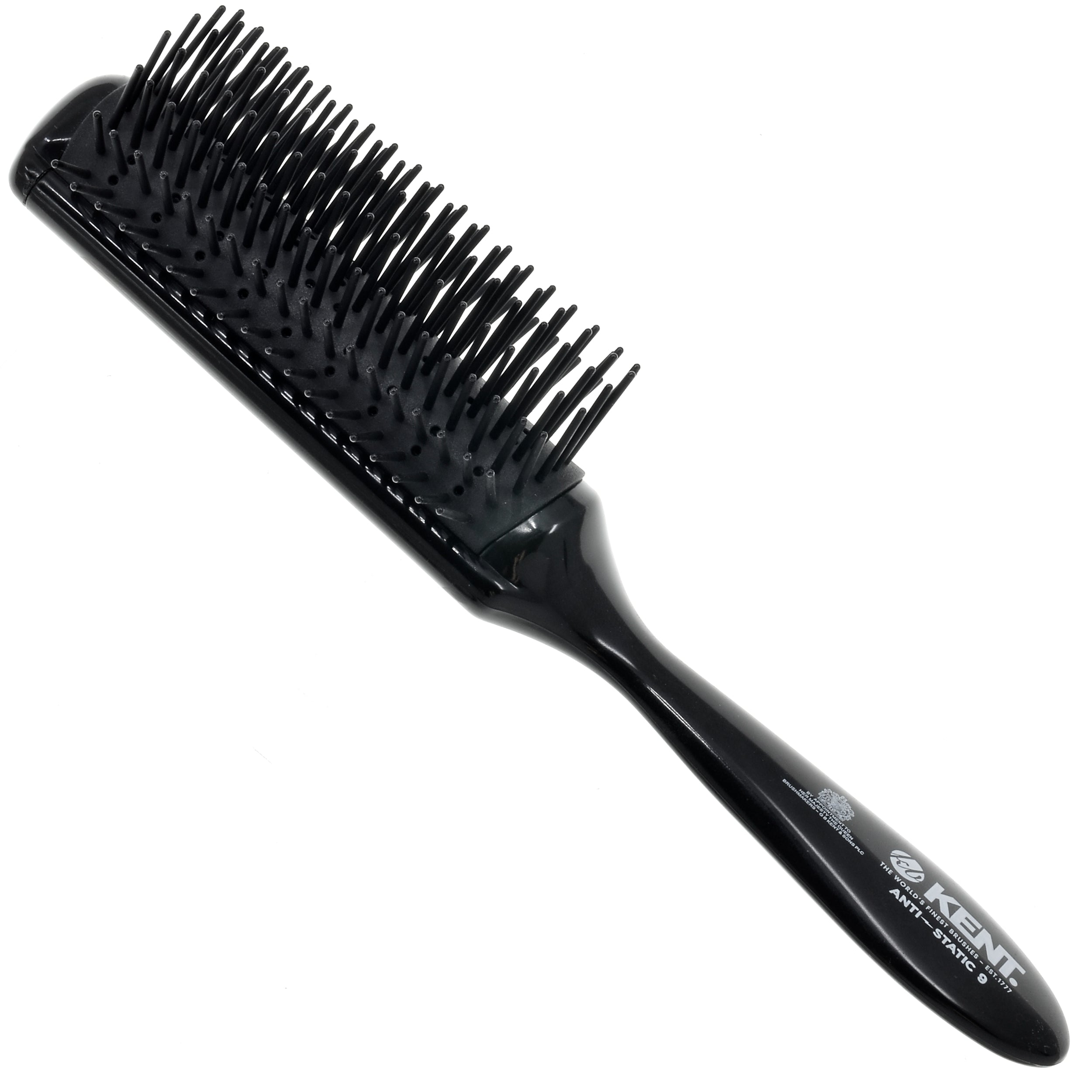 Kent Nylon Quill Rubber Cushion Anti-Static Hair Brush