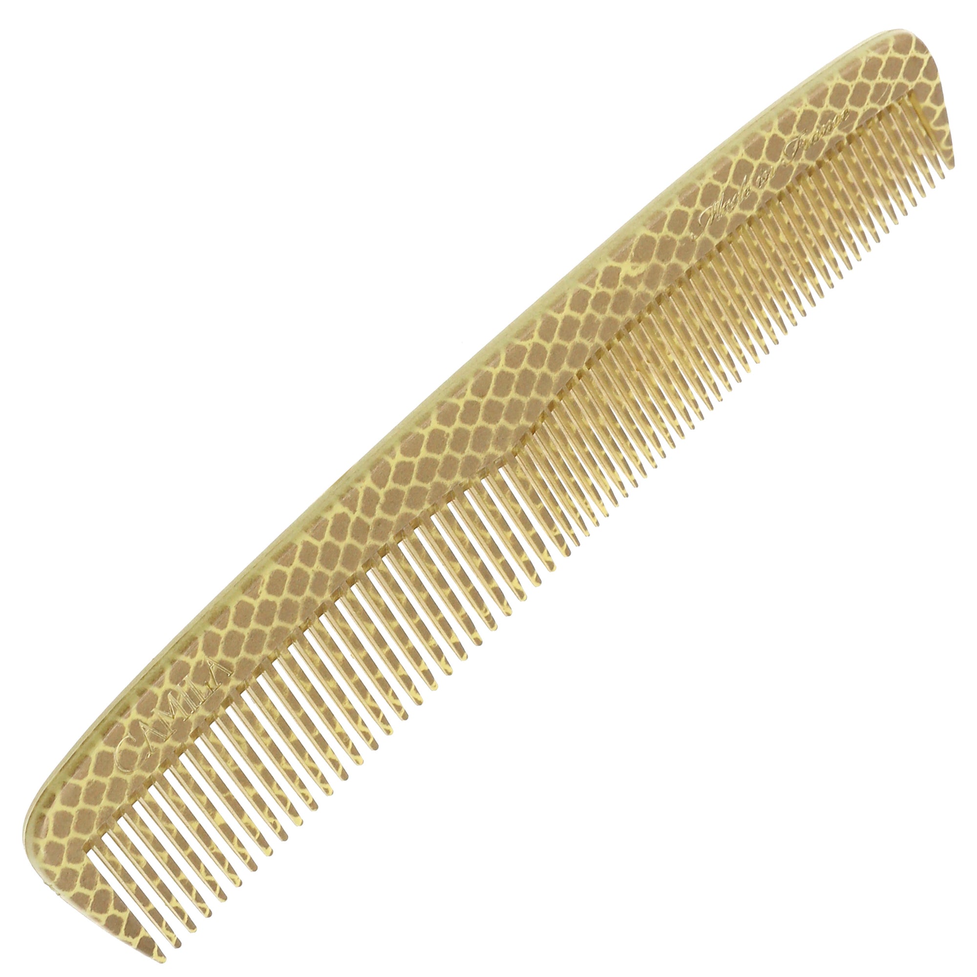 Nude Snakeskin Small Fine Tooth and Wide Tooth Comb