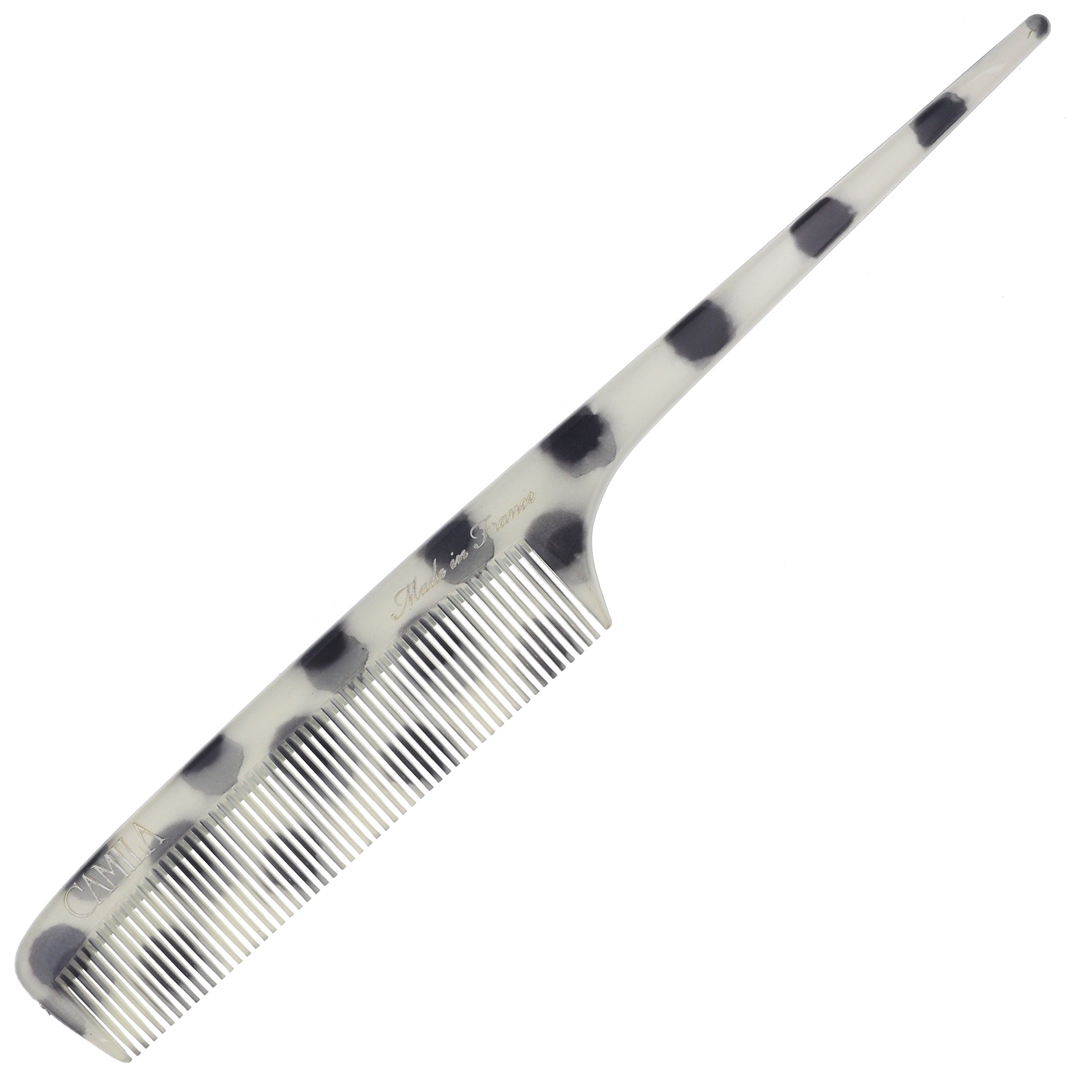 Polka Dot Rattail Comb for Sectioning and Styling