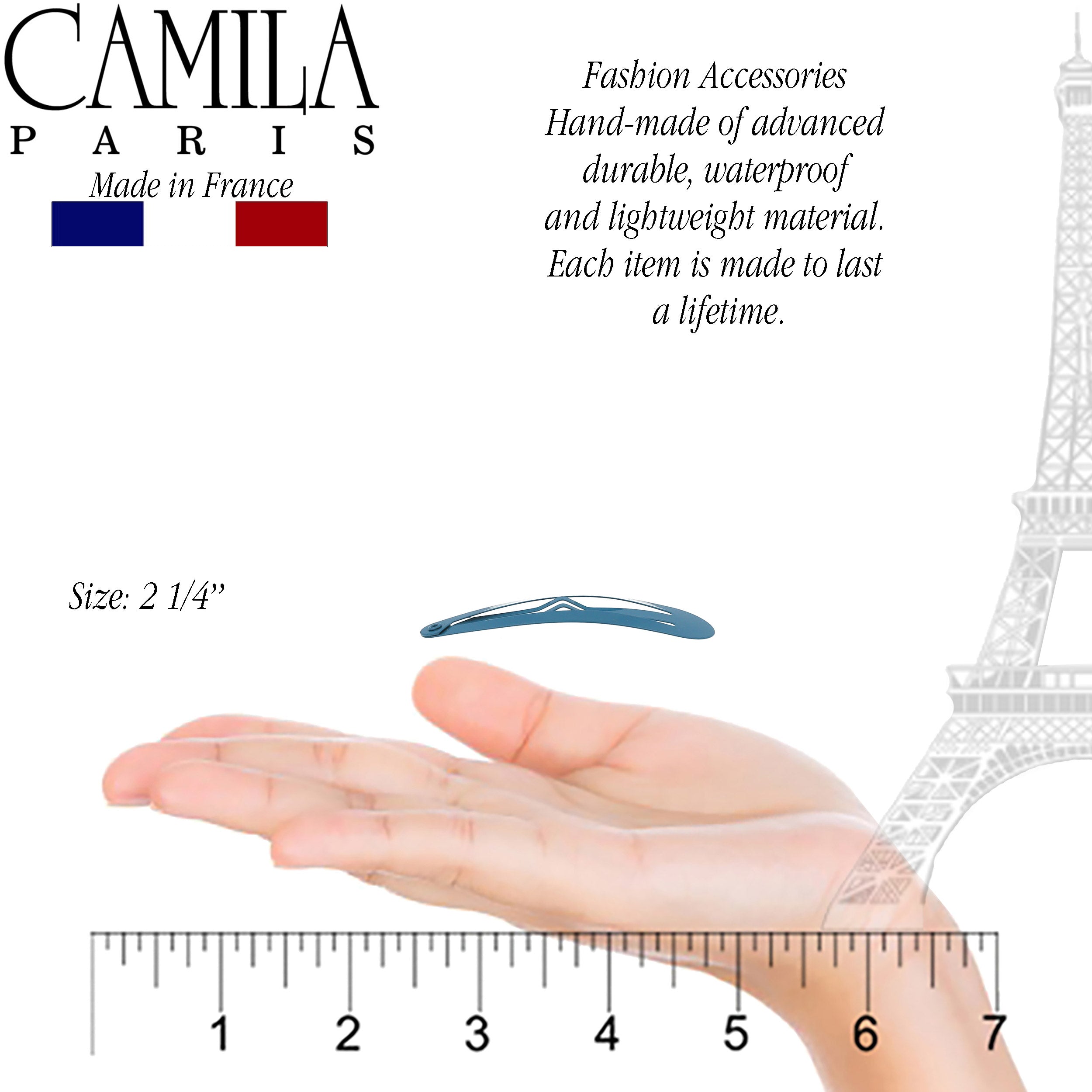 Camila Paris Hair Barrettes Snap Metal 4 Pack