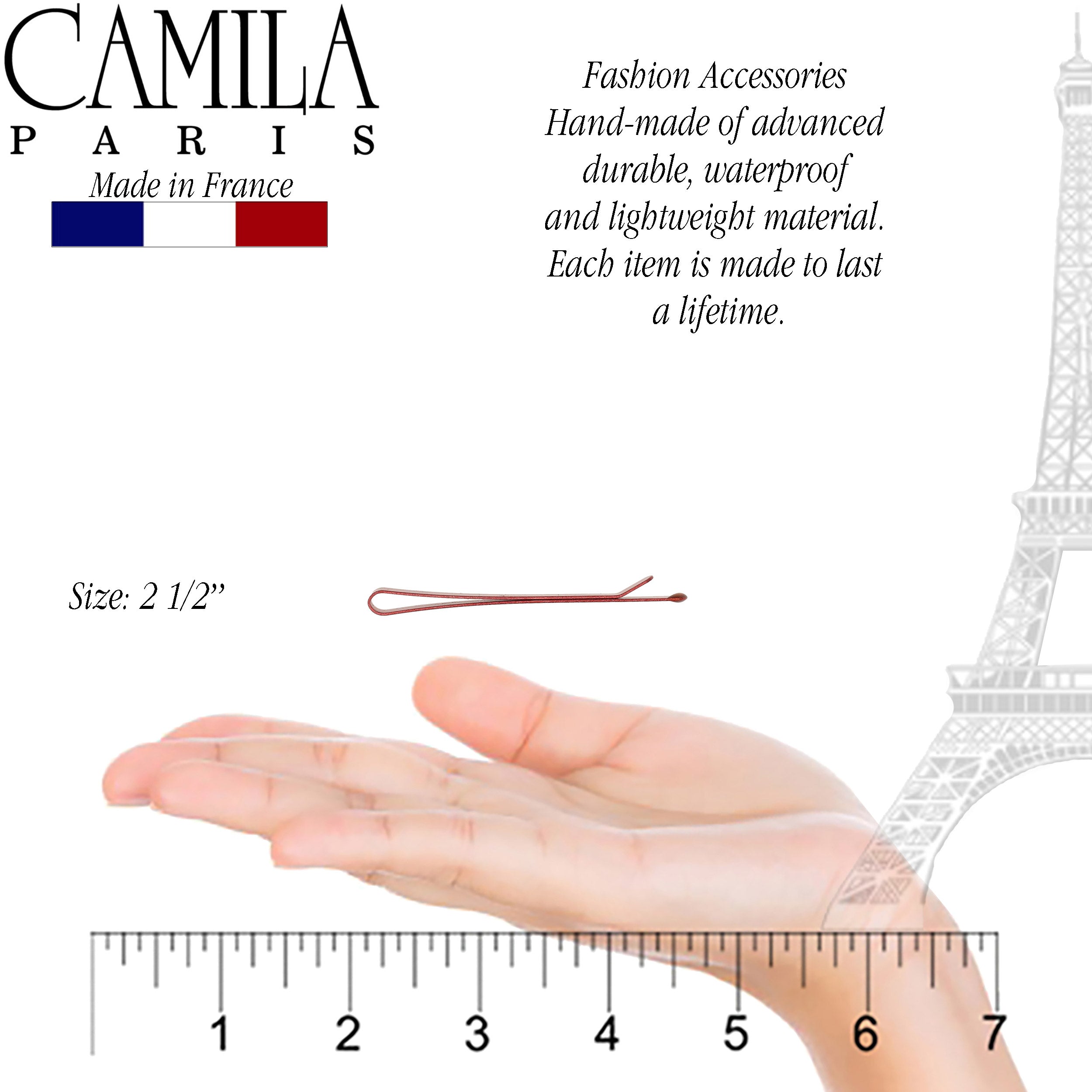 Camila Paris Thin Metal Hair Pins Slides - 7 Pack