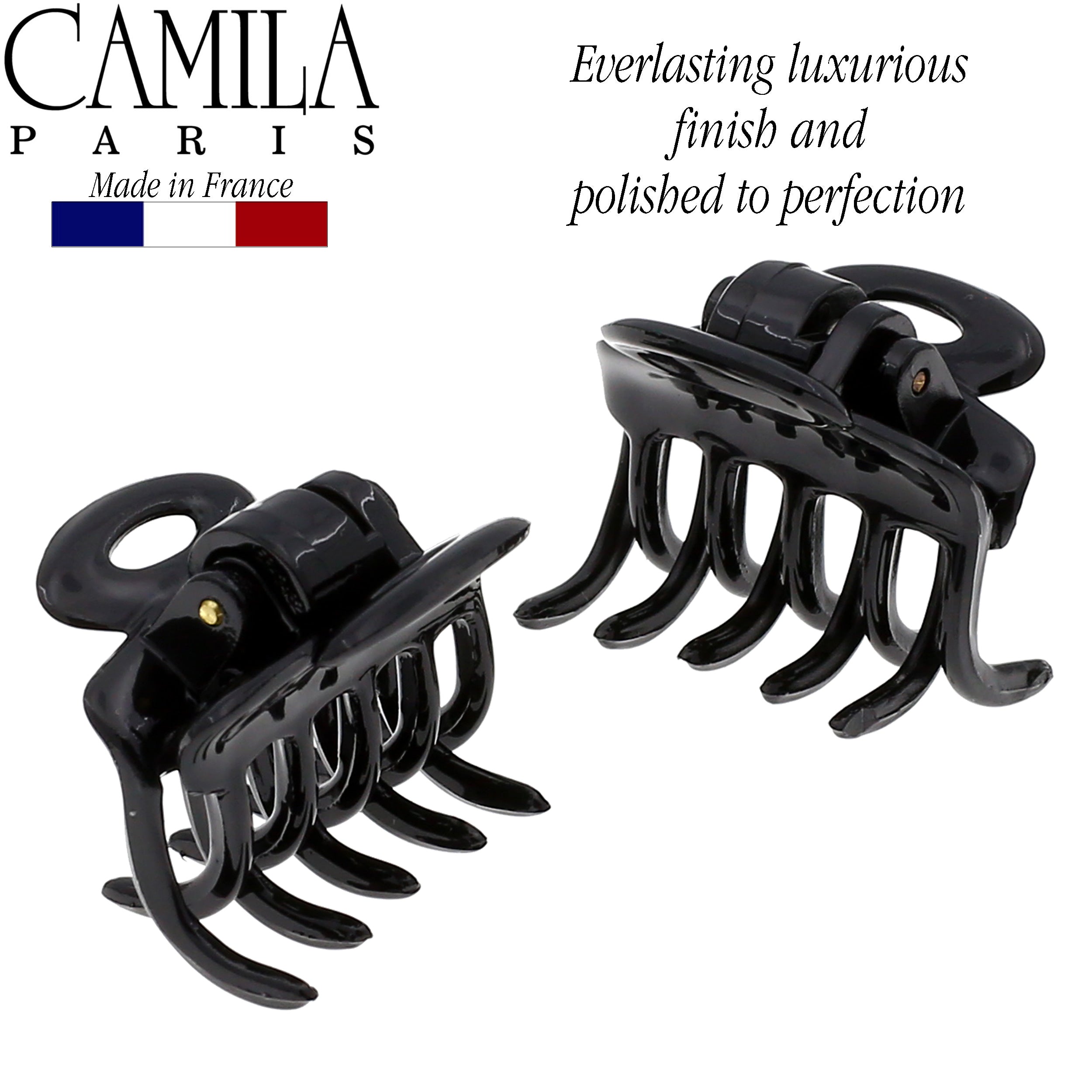 Camila Paris CP2-2 Small Classic Black Women's French Hair Clip Claw