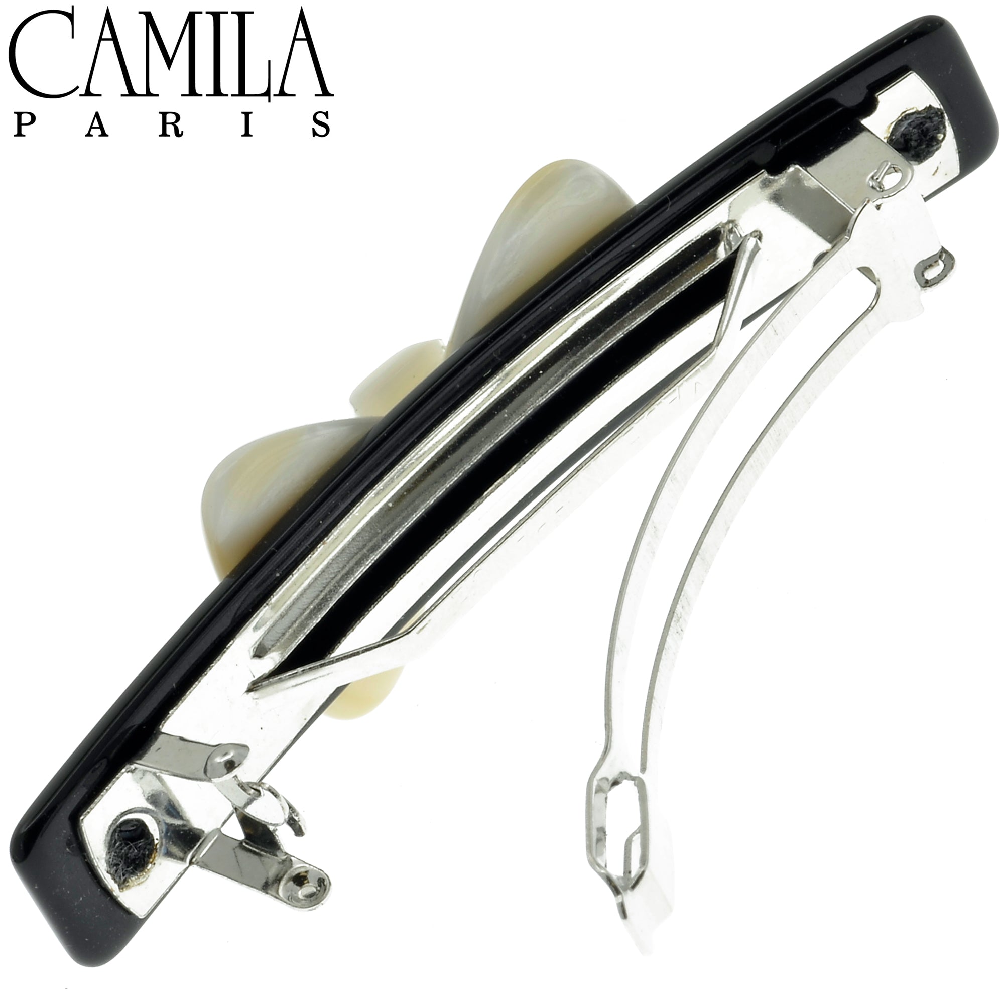 Camila Paris CP2244 Handmade Black French Hair Barrette Automatic