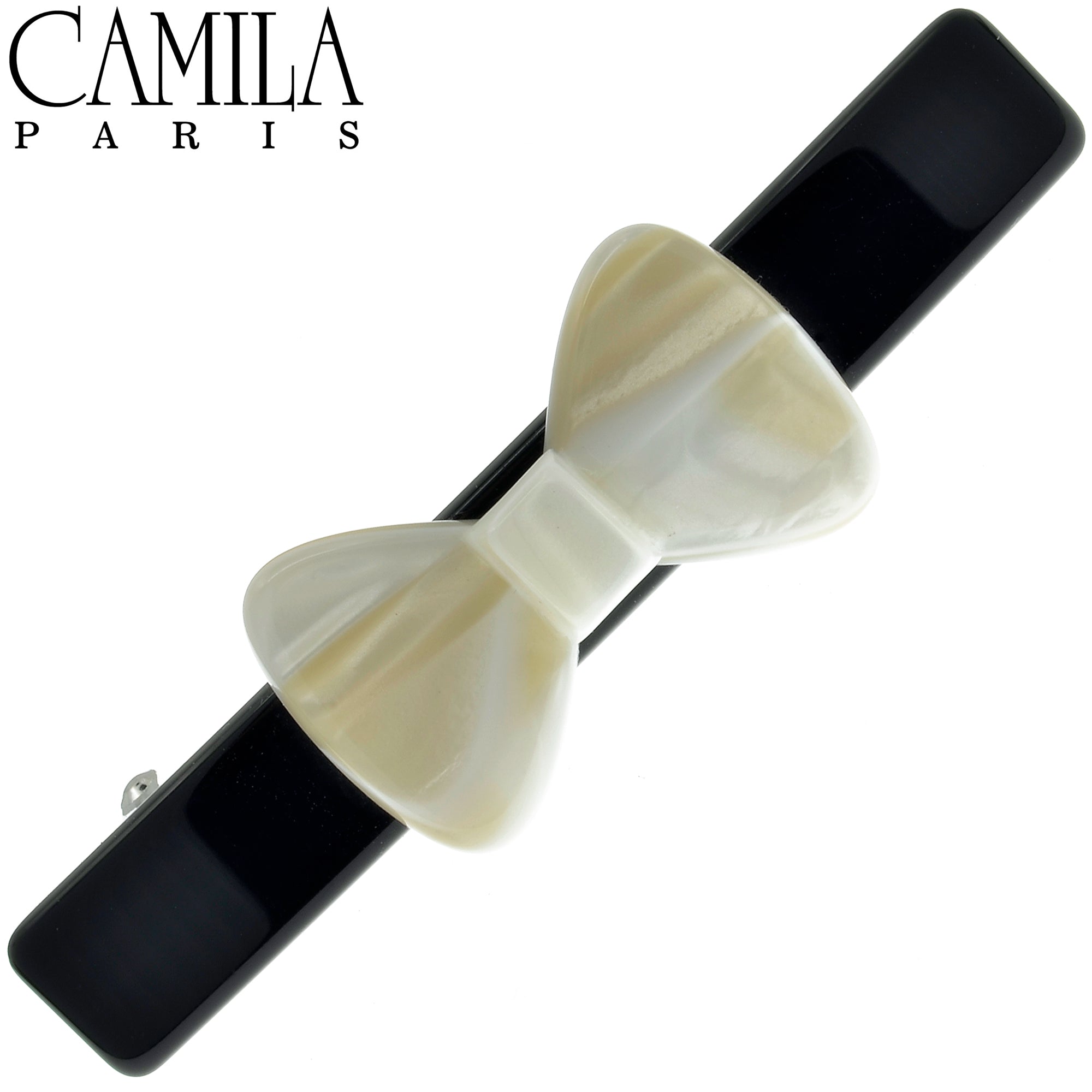 Camila Paris CP2244 Handmade Black French Hair Barrette Automatic