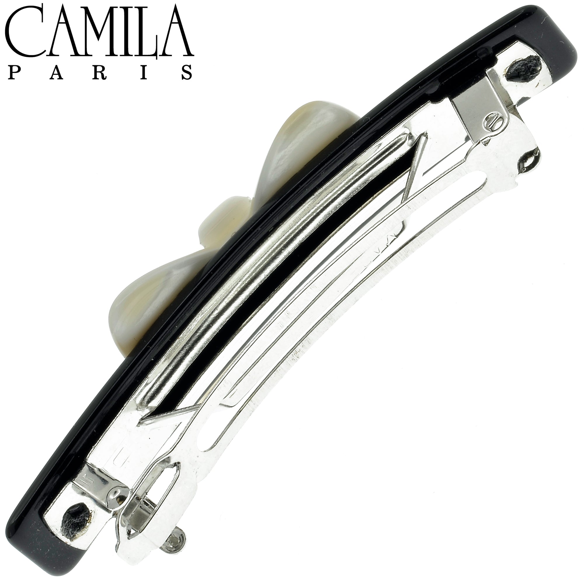 Camila Paris CP2244 Handmade Black French Hair Barrette Automatic