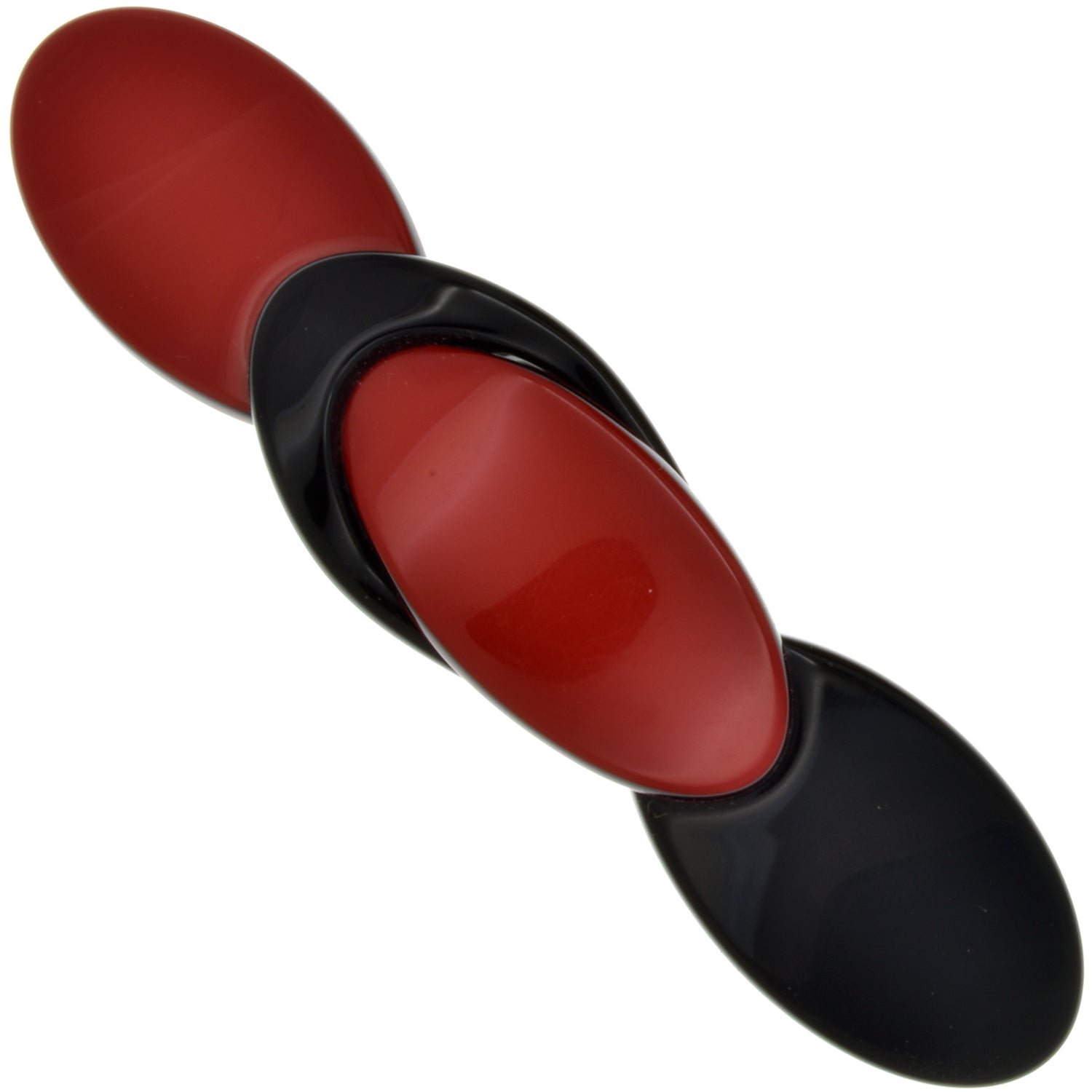 Camila Paris CP2254 Handmade Black, Red French Hair Barrette Automatic