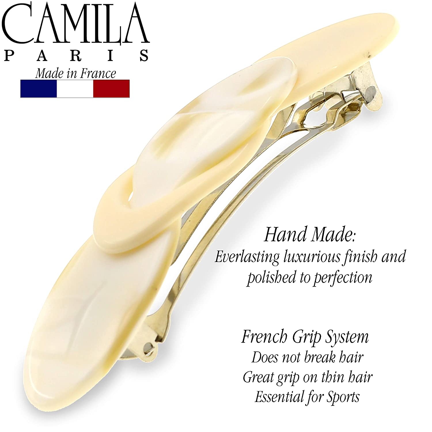 Camila Paris Hair Barrettes Handmade Swirls
