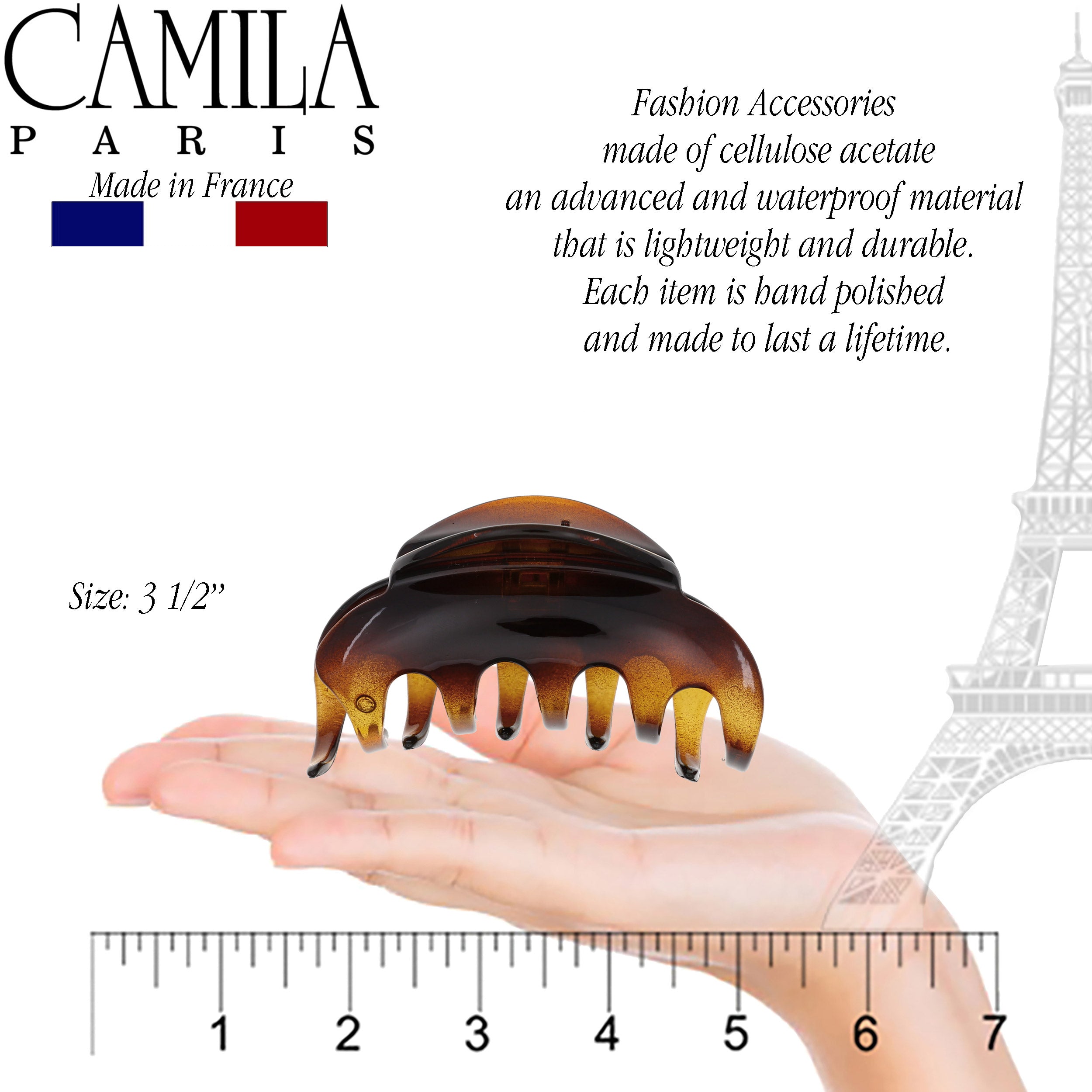 Camila Paris CP2369 Volume Tortoise Women's French Hair Clip Claw