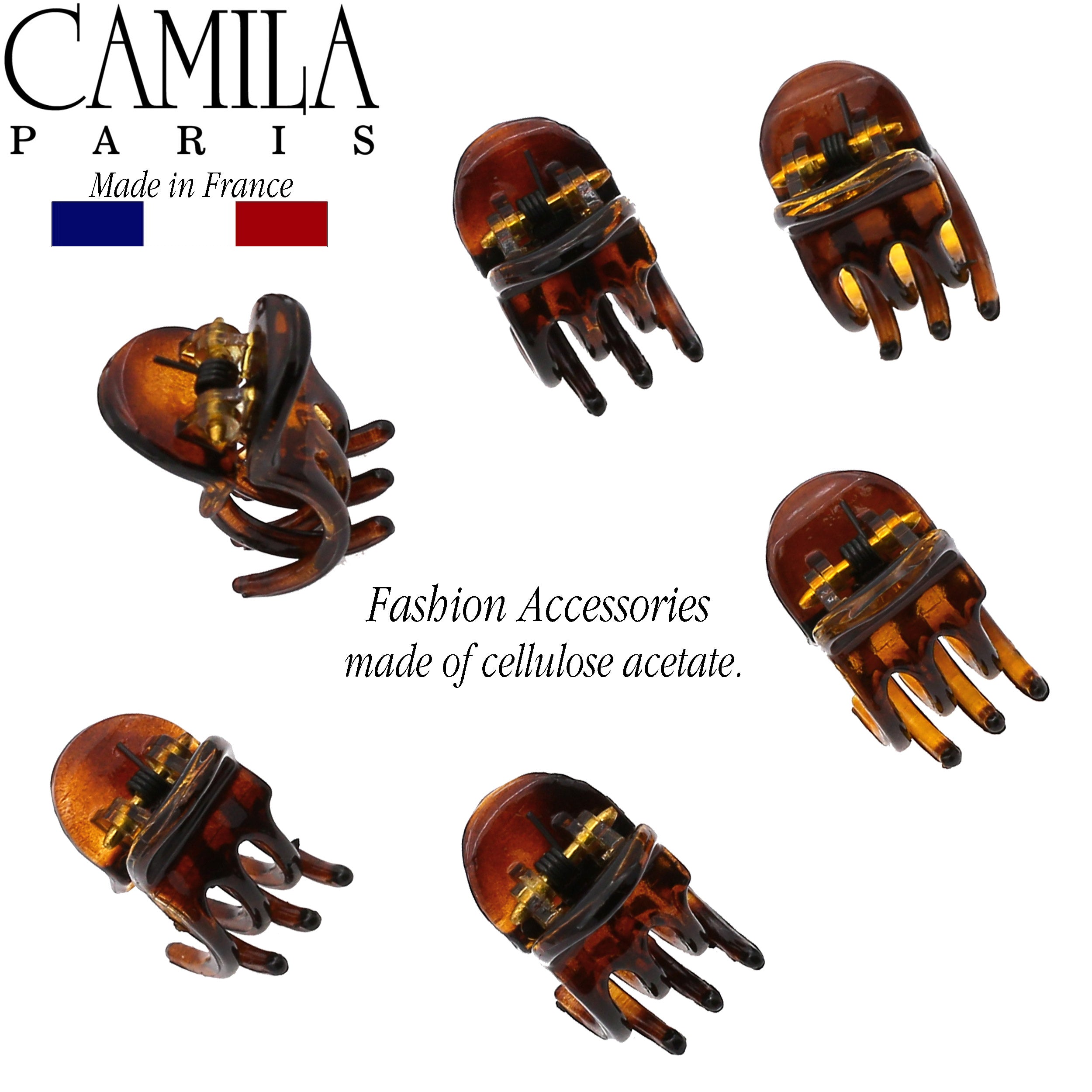 Camila Paris CP2374-6 Set of 6 Small Tortoise Women's French Hair Clip Claw