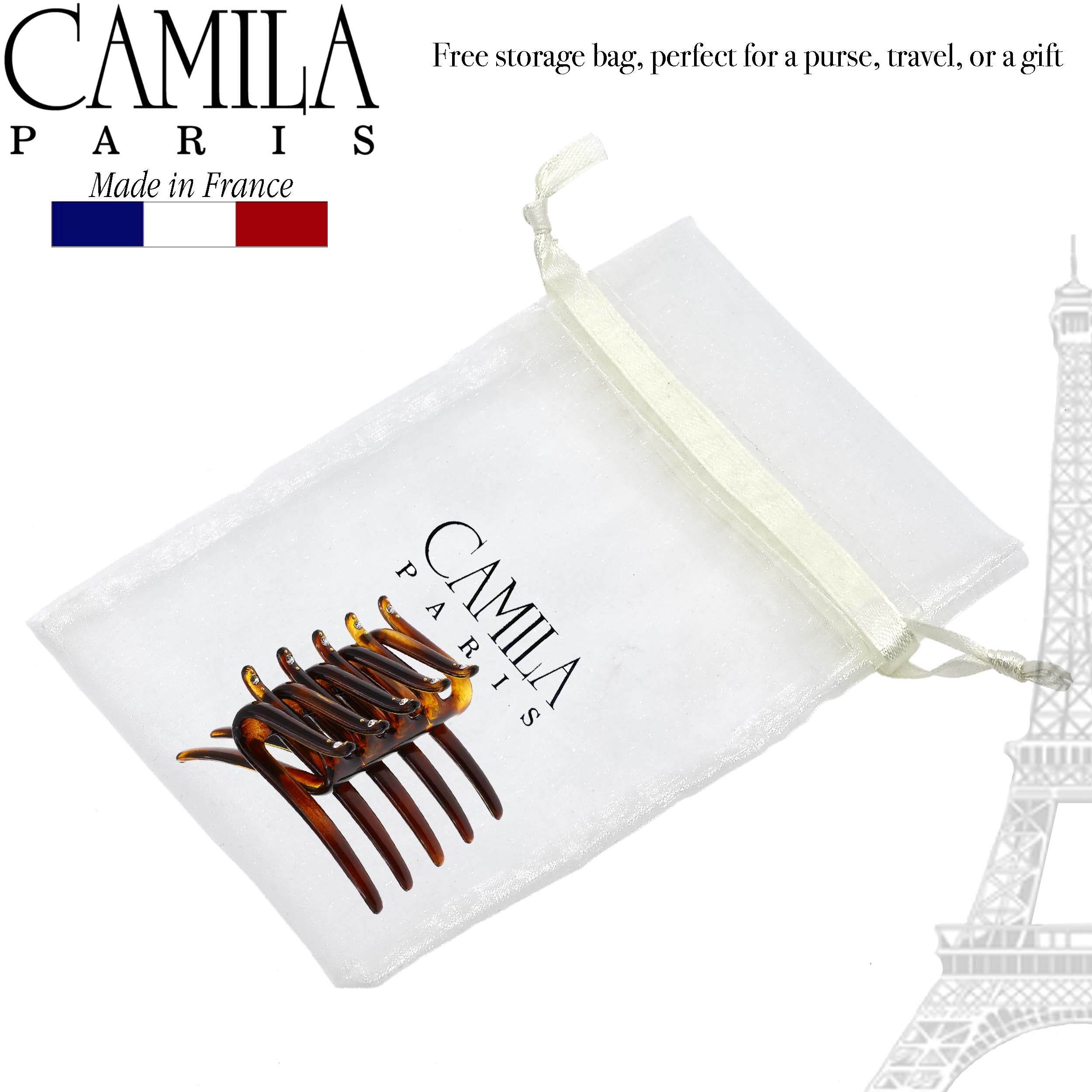 Camila Paris CP2634 Tortoise Shell French Hair Side Comb Interlocking