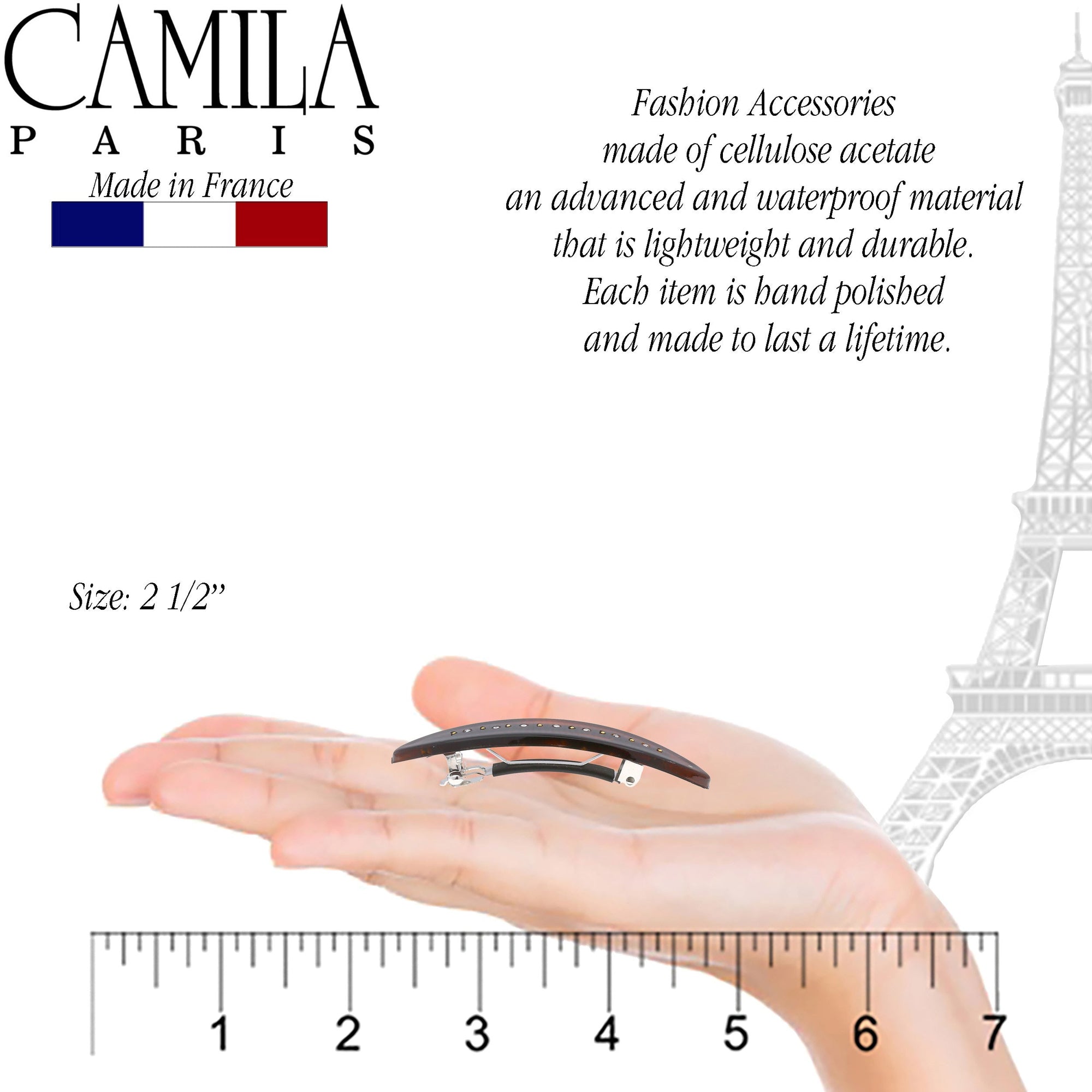 Camila Paris Hair Barrettes Oblong No-Slip