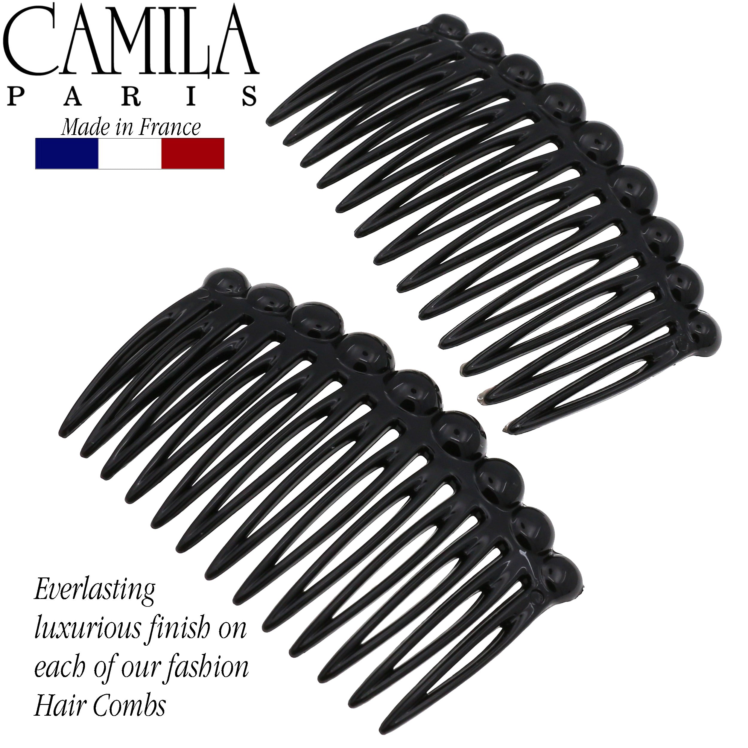 Camila Paris CP33-2 Tortoise Shell French Hair Side Comb for Women