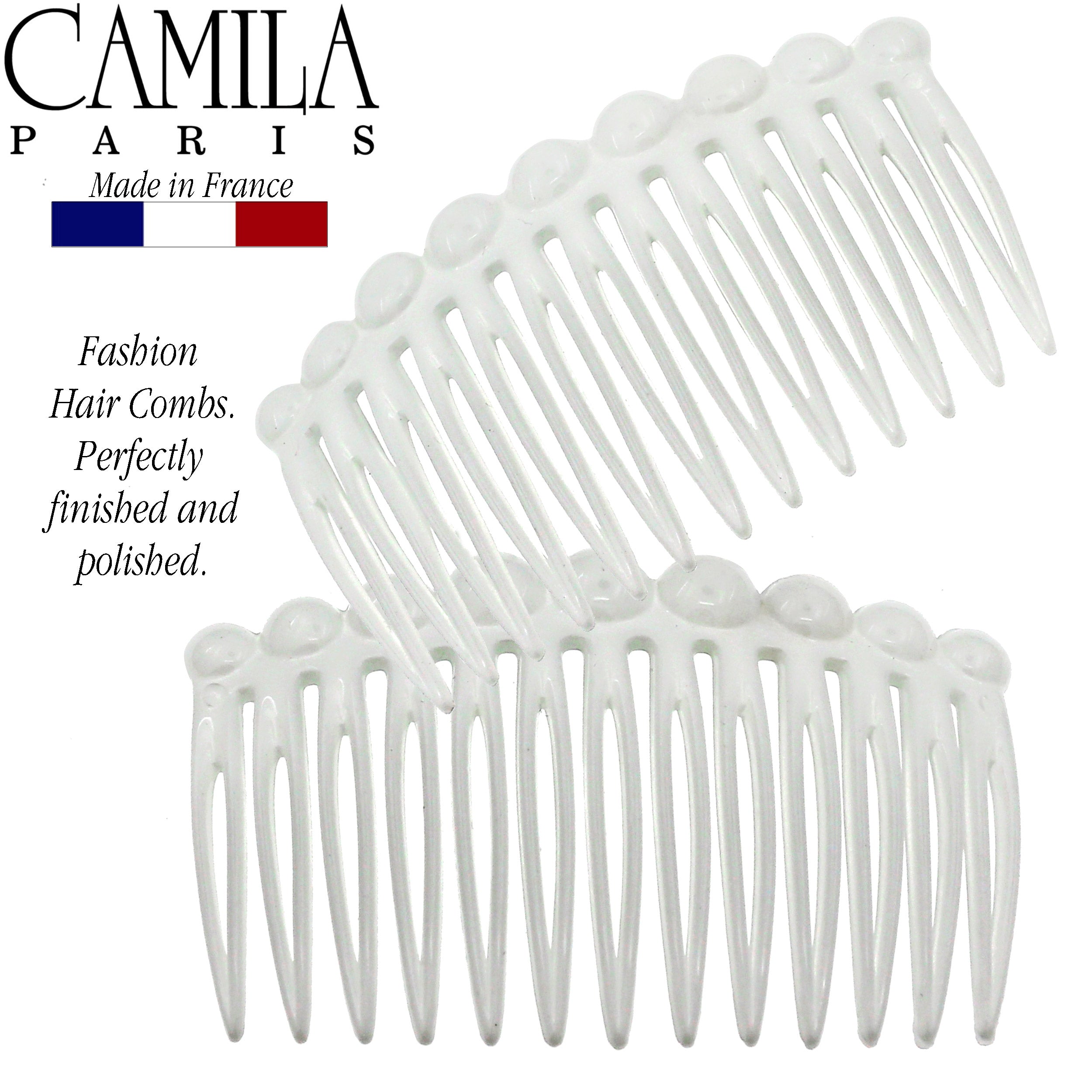 Camila Paris CP33-2 Tortoise Shell French Hair Side Comb for Women