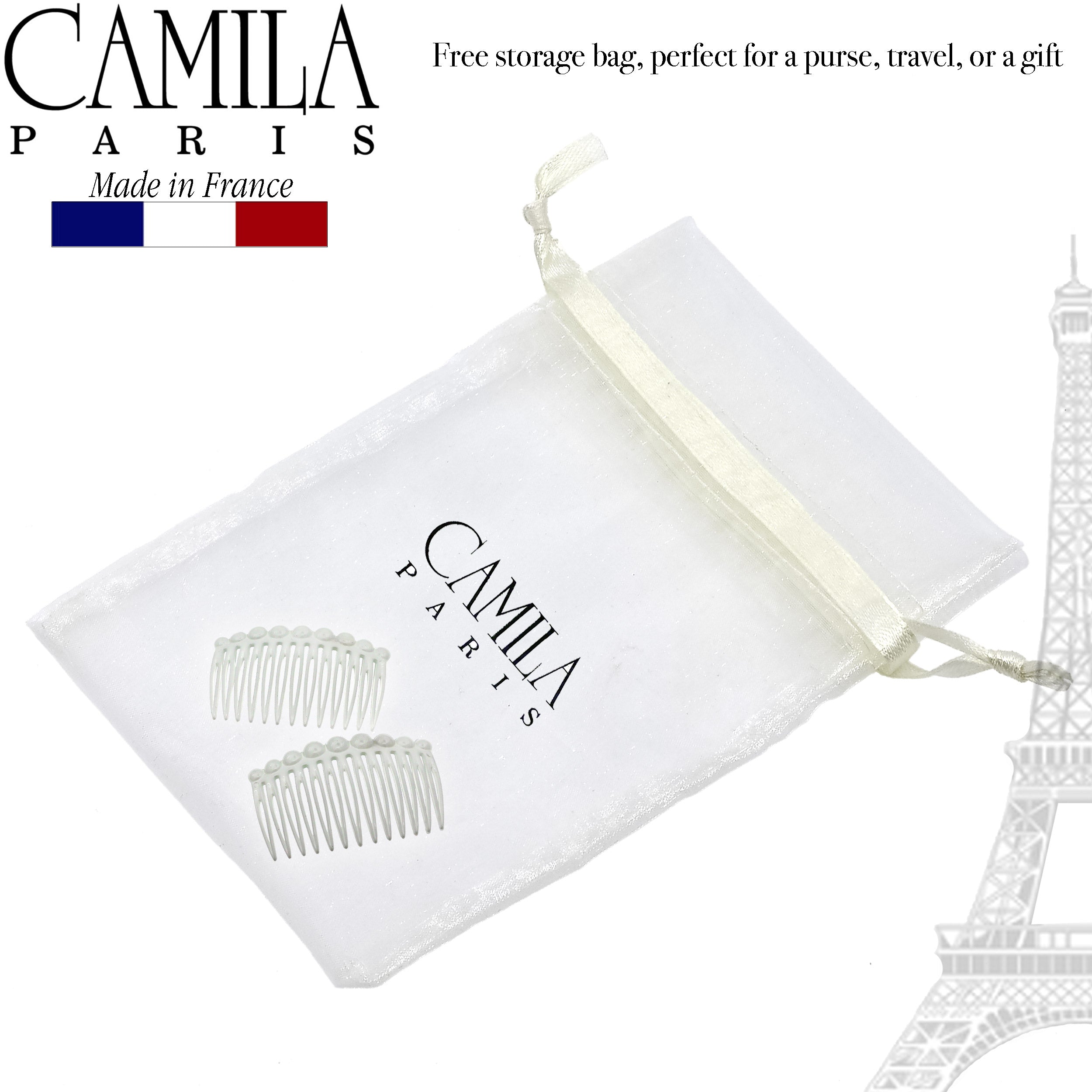 Camila Paris CP33-2 Tortoise Shell French Hair Side Comb for Women