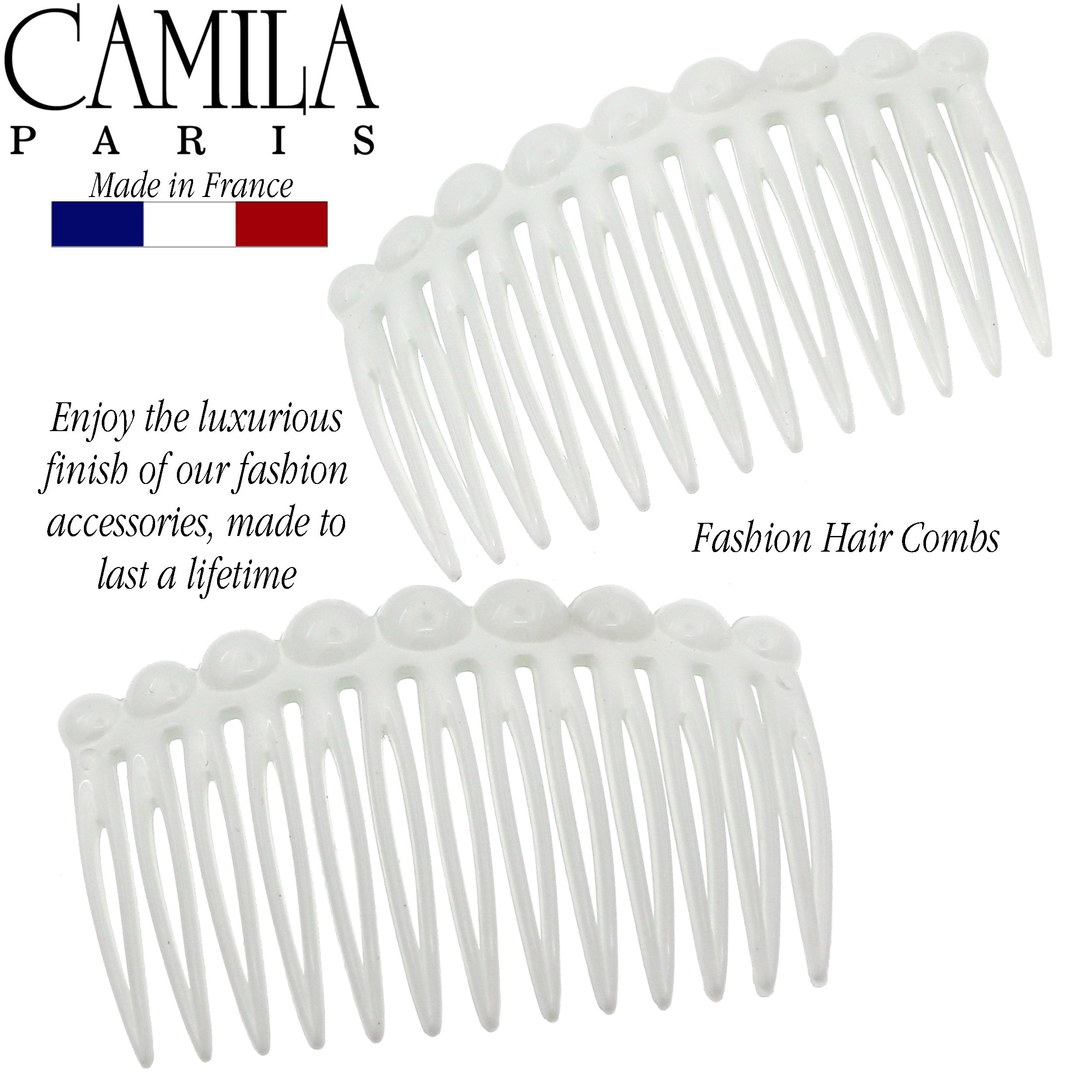 Camila Paris CP33-2 Tortoise Shell French Hair Side Comb for Women