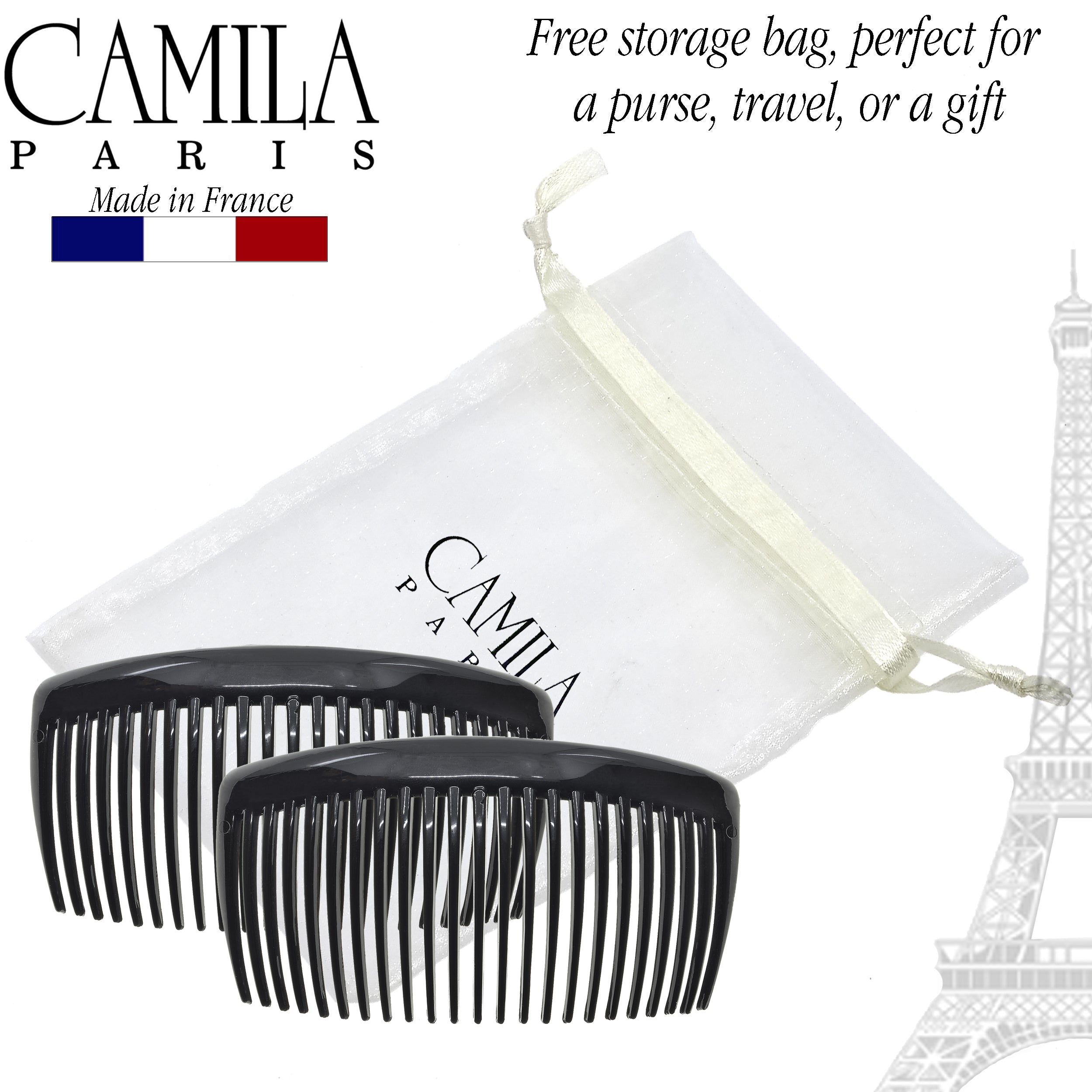 Camila Paris Large Pair of French-Made Classic Side Combs