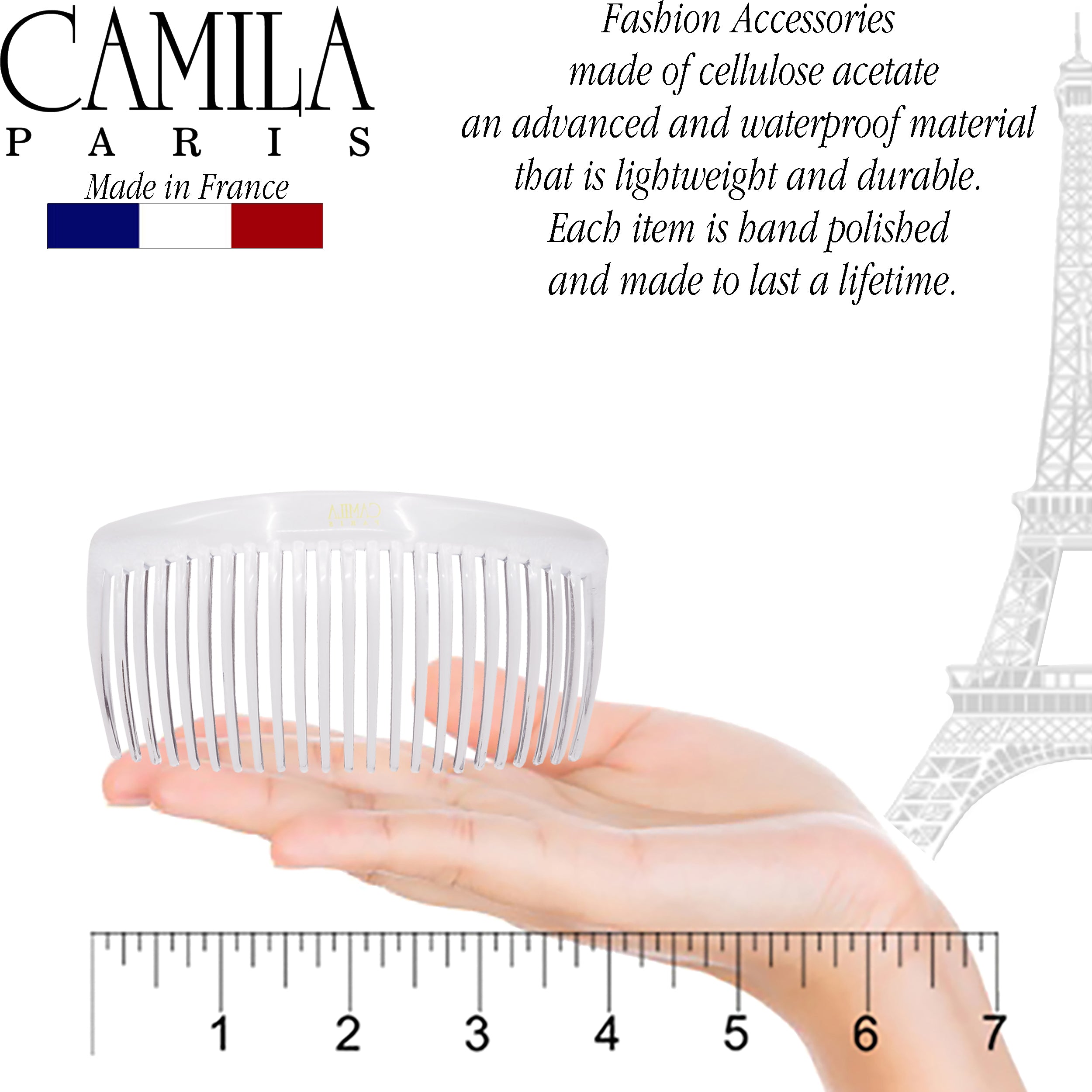 Camila Paris Large Pair of French-Made Classic Side Combs