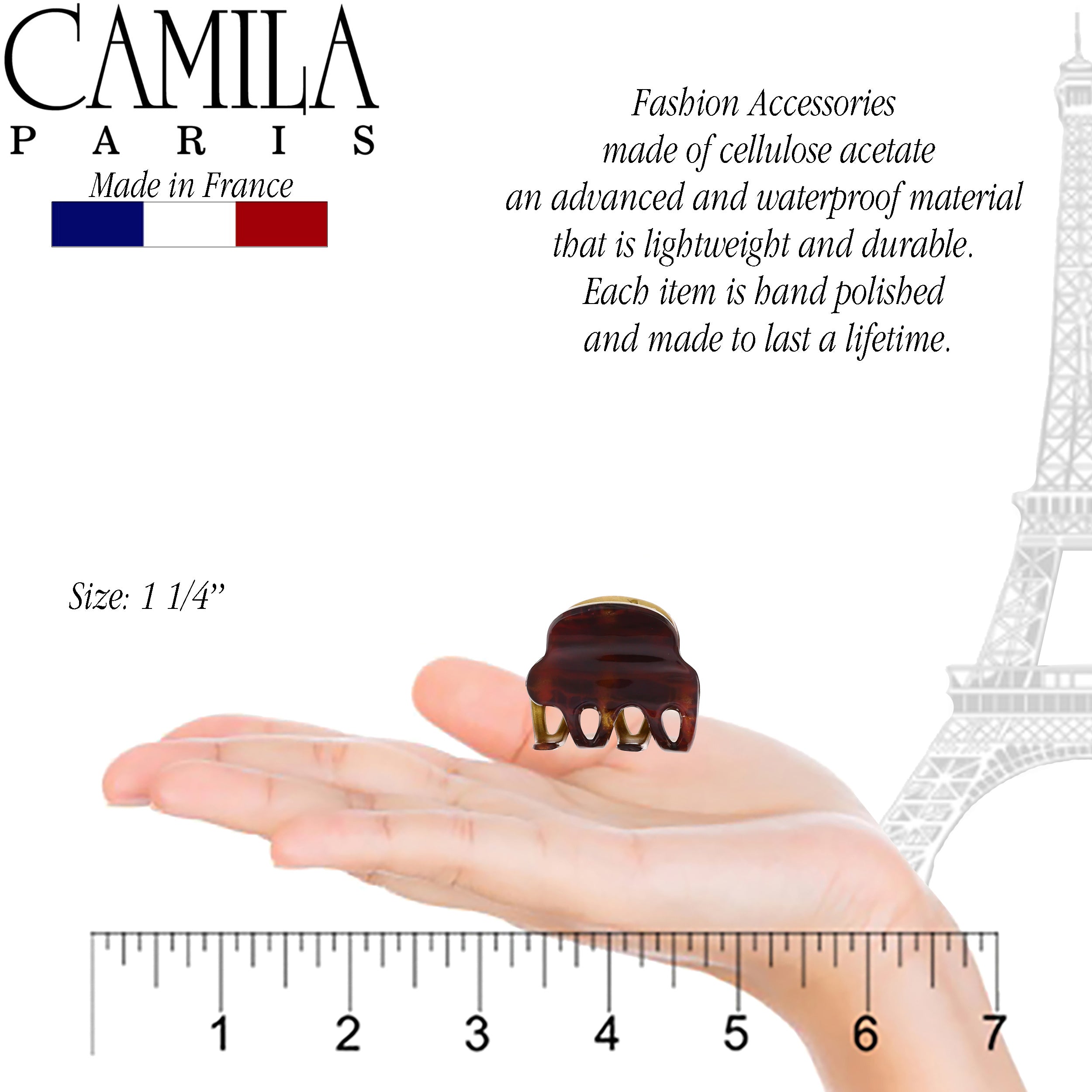 Camila Paris Cutout Teeth Hair Clip Pair