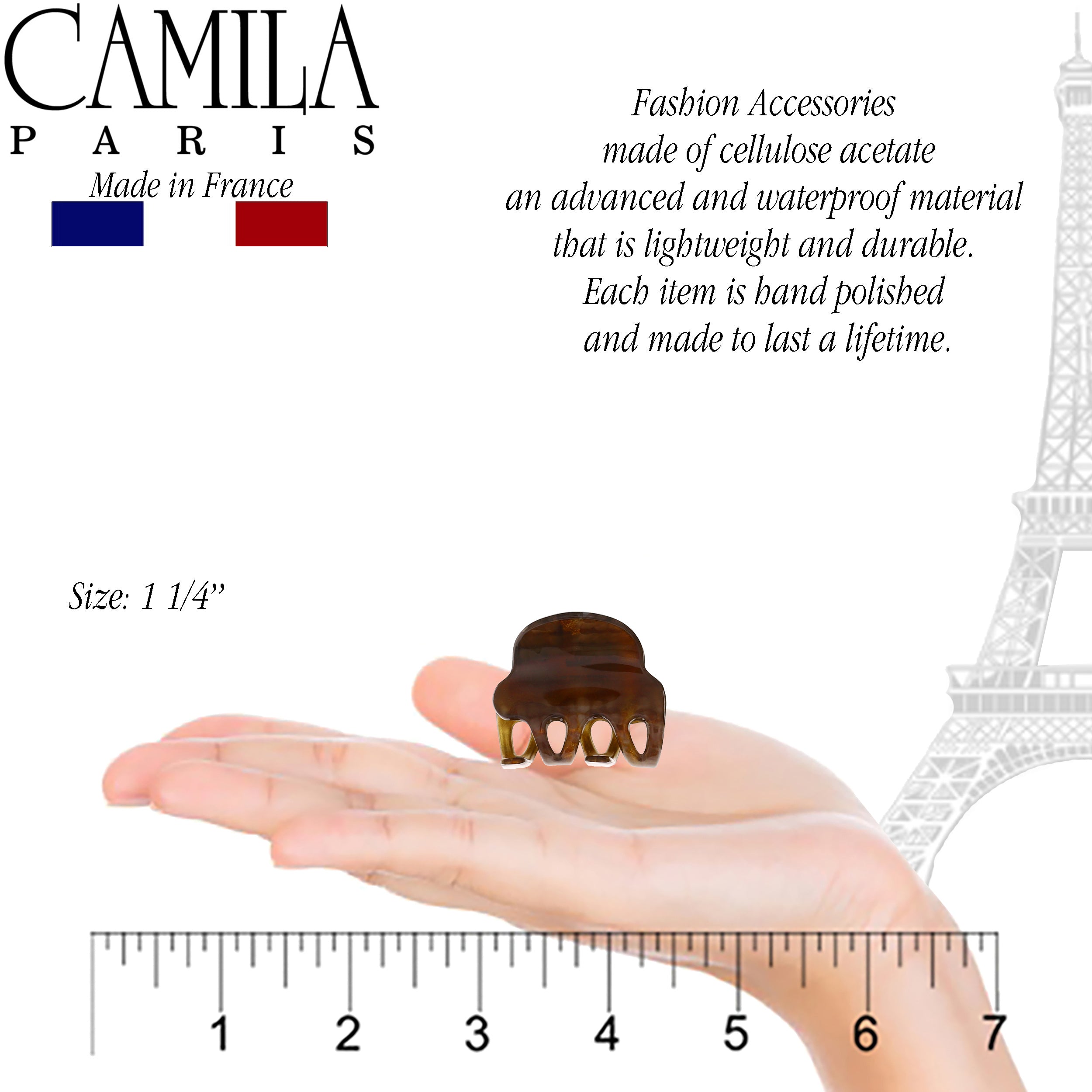 Camila Paris Cutout Teeth Hair Clip Pair